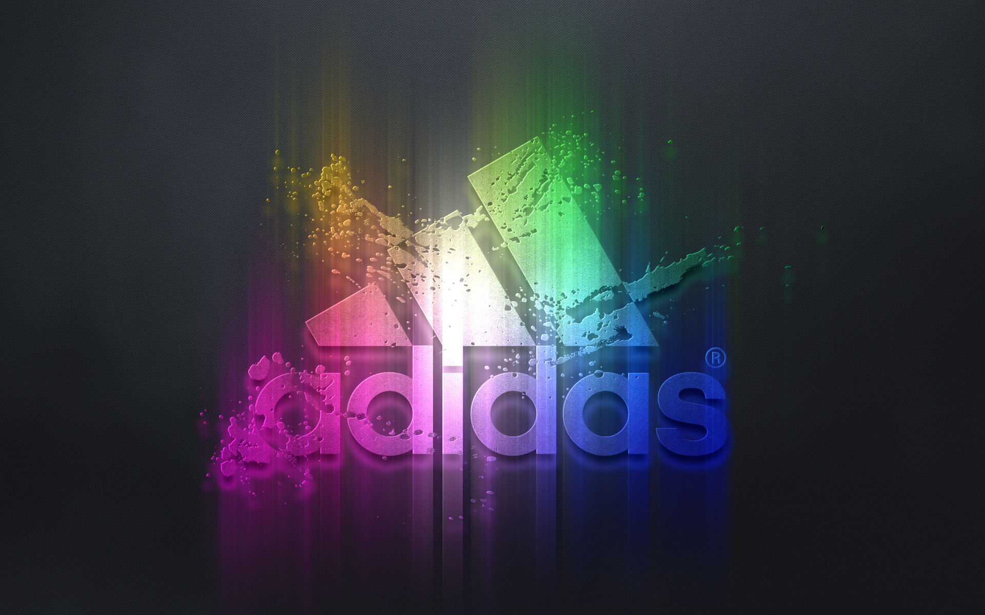 Adidas, Logo, Glitch, Arcobaleno, Full HD, wallpaper per computer