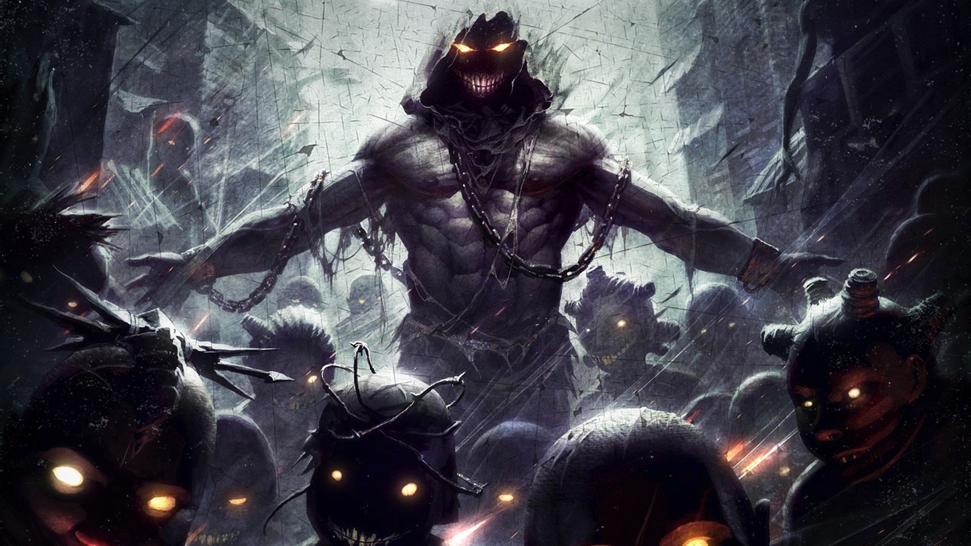 Disturbed, The Guy, Arte album, Dark fantasy, 1920x1080, sfondo per PC