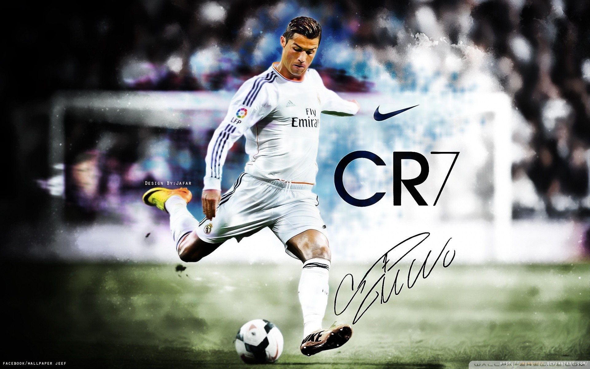Cristiano Ronaldo, CR7, Real Madrid, Autografo, Tiro, 1920x1200, sfondo per PC