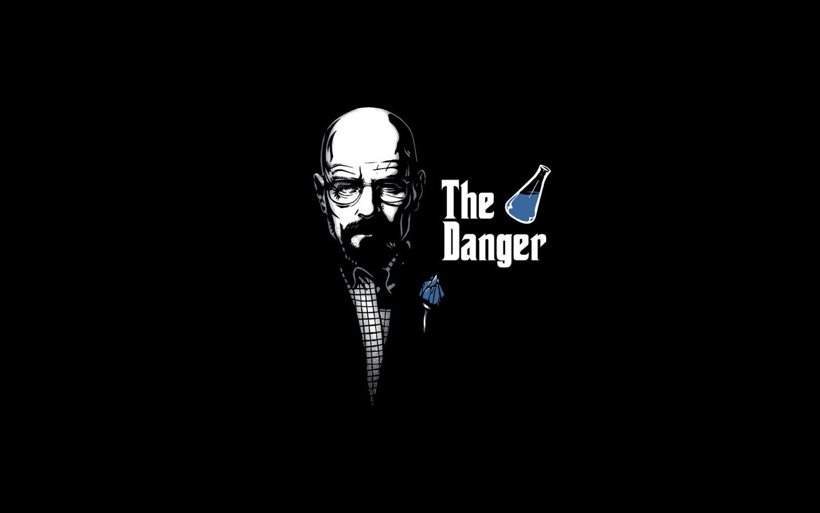 Heisenberg, Breaking Bad, The Danger, Sfondo nero, 2K, wallpaper per PC