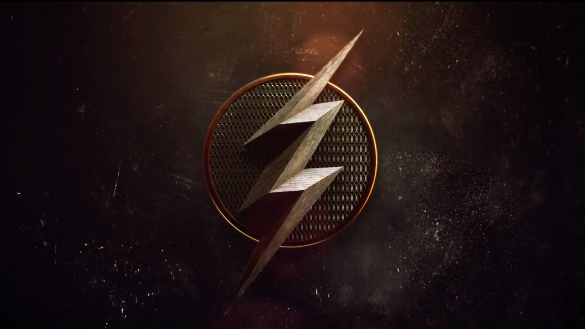 Logo di Flash, Metallo, Sfondo scuro, Full HD, wallpaper per portatile