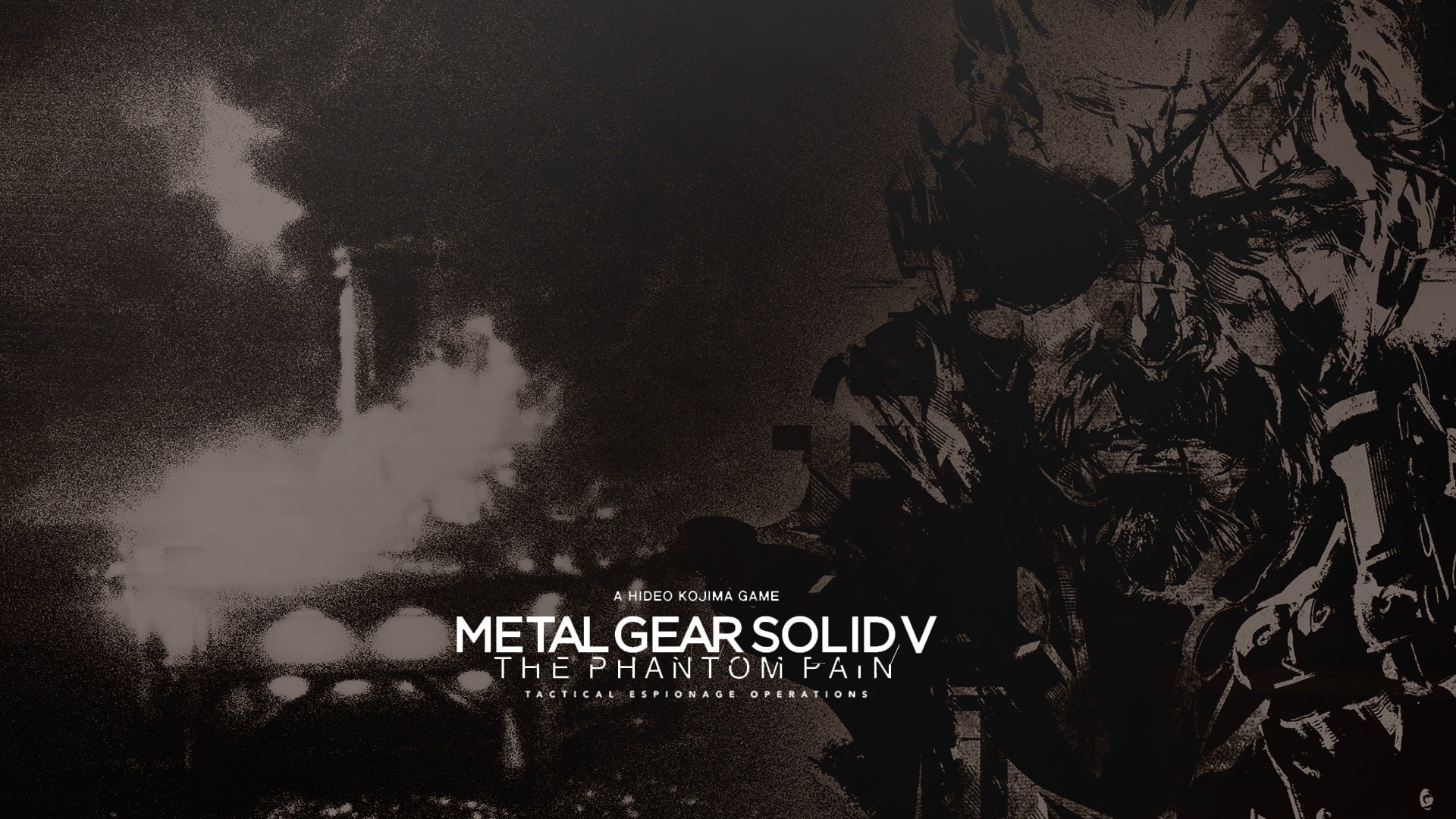 Metal Gear Solid V: The Phantom Pain, Yoji Shinkawa, Seppia, Logo, sfondo Full HD per computer
