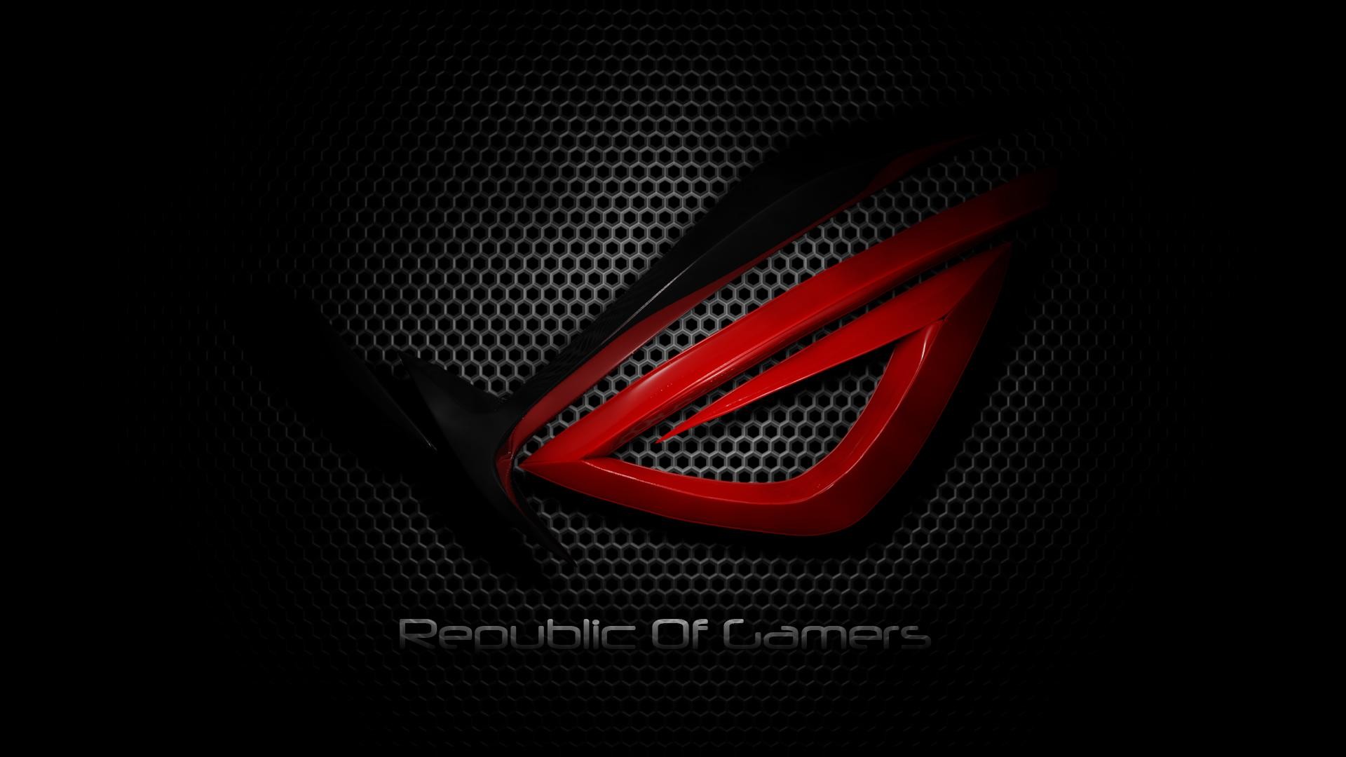 ASUS ROG, Republic of Gamers, Griglia metallica, Rosso, Full HD, sfondo per PC e portatile