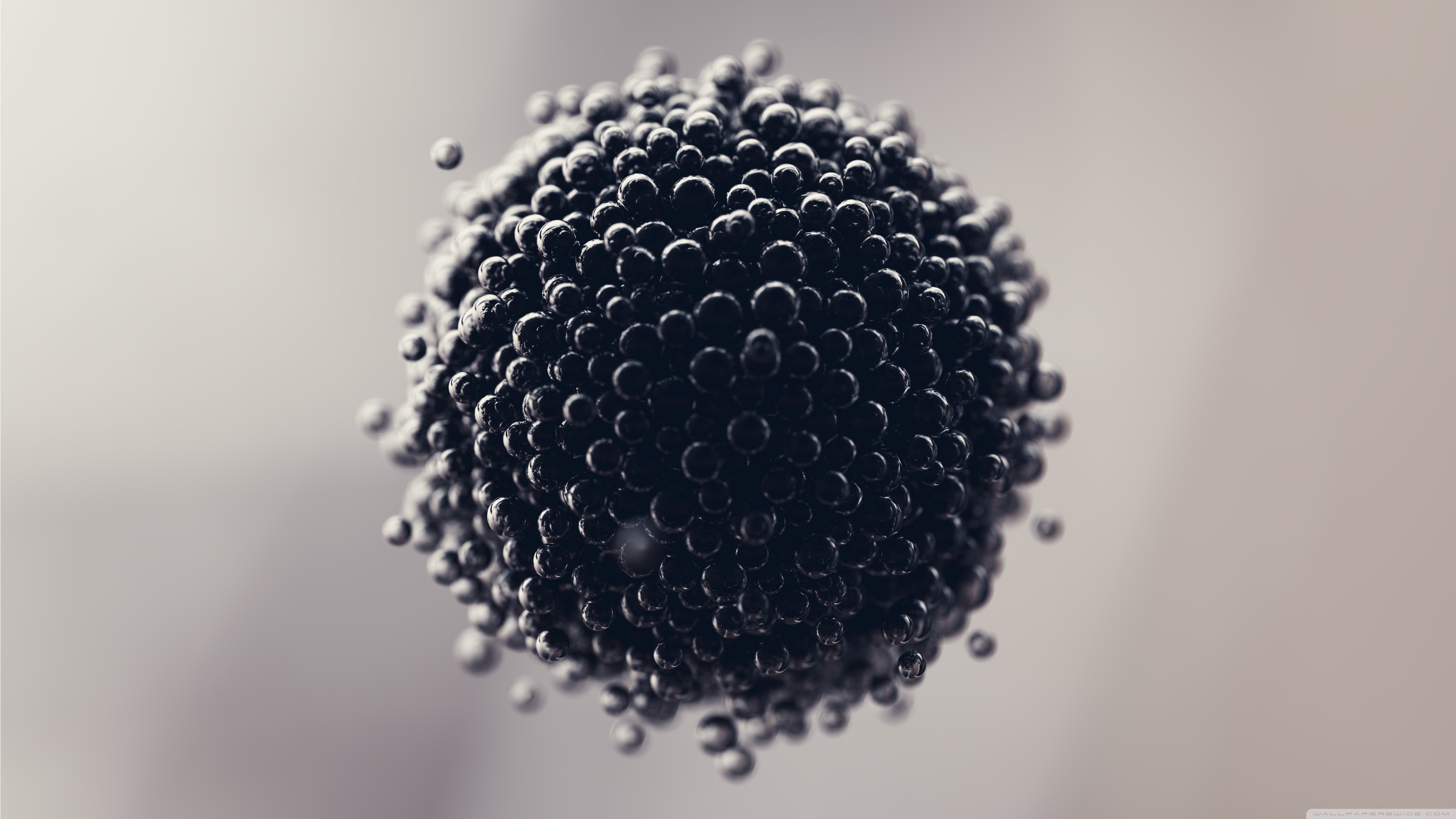 Sfere, Rendering 3D, Grigio, 4K, sfondo desktop