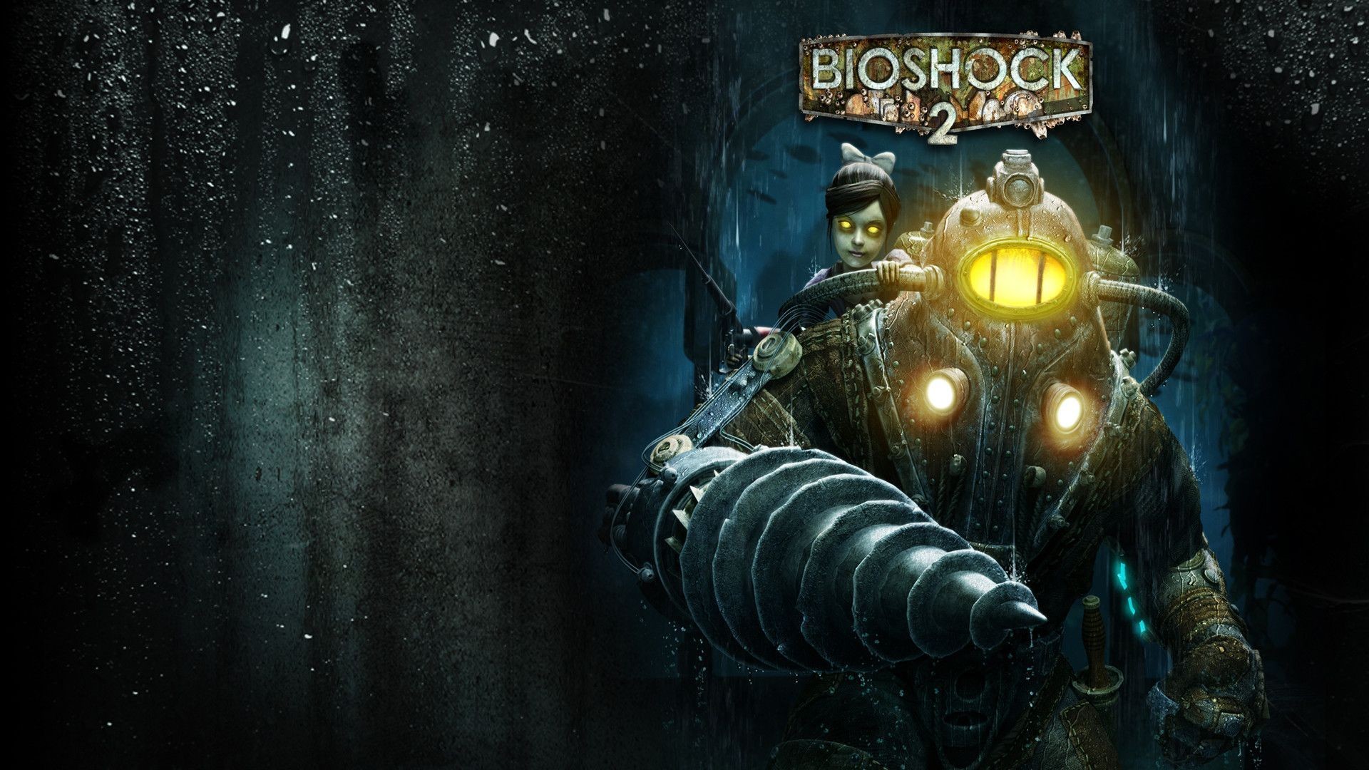 BioShock 2, Big Daddy, Little Sister, Logo, Trivella, 1920x1080, sfondo per PC