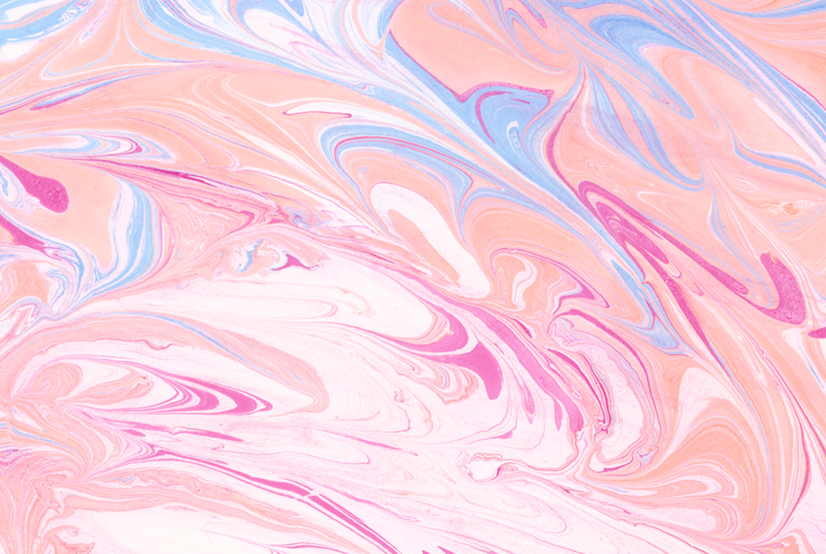 Carta marmorizzata, Rosa, Azzurro, Astratto, 2K, sfondo per PC e portatile