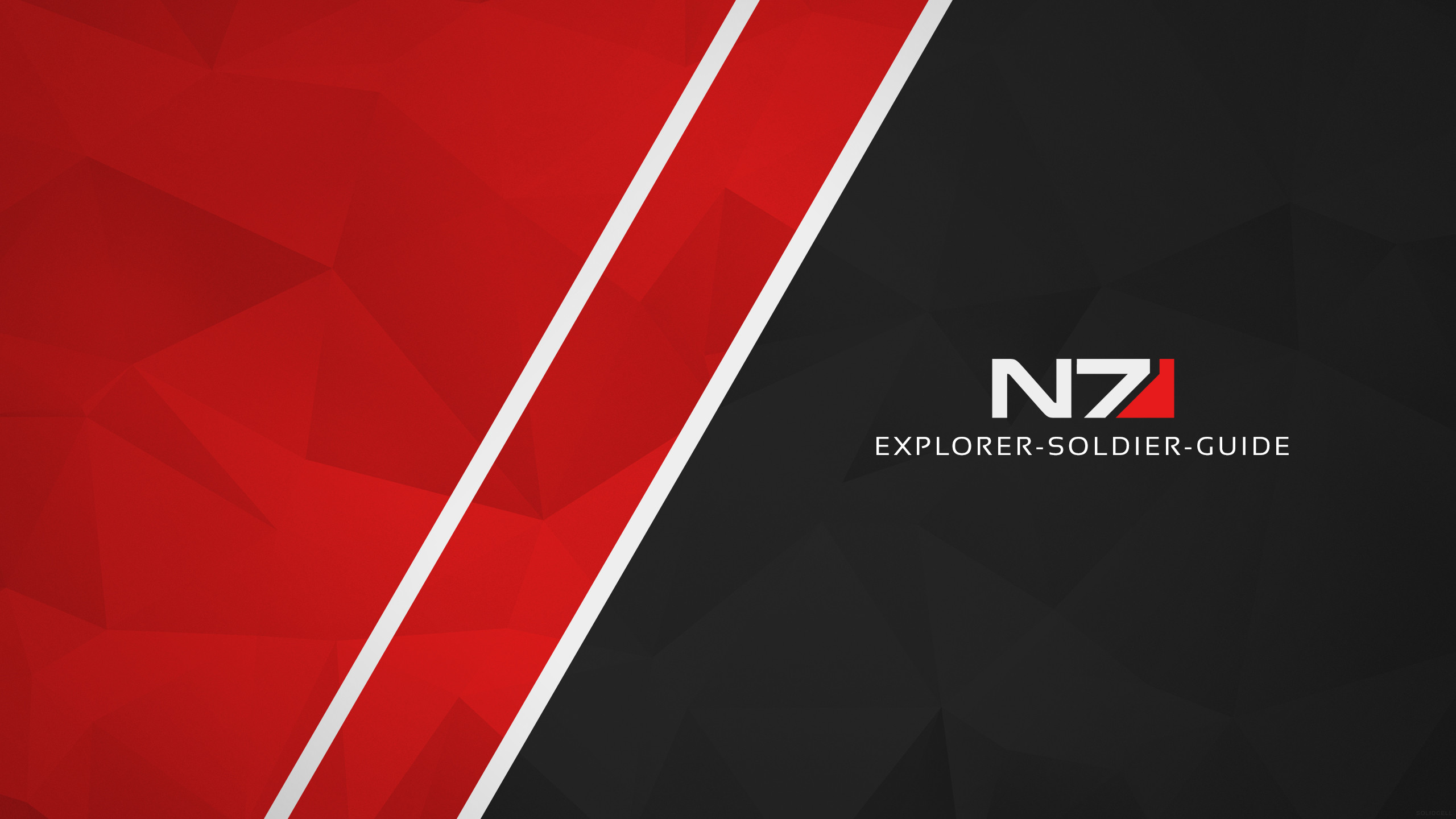 N7, Explorer Soldier Guide, Mass Effect, Rosso e nero, Minimalismo, sfondo Windows 11