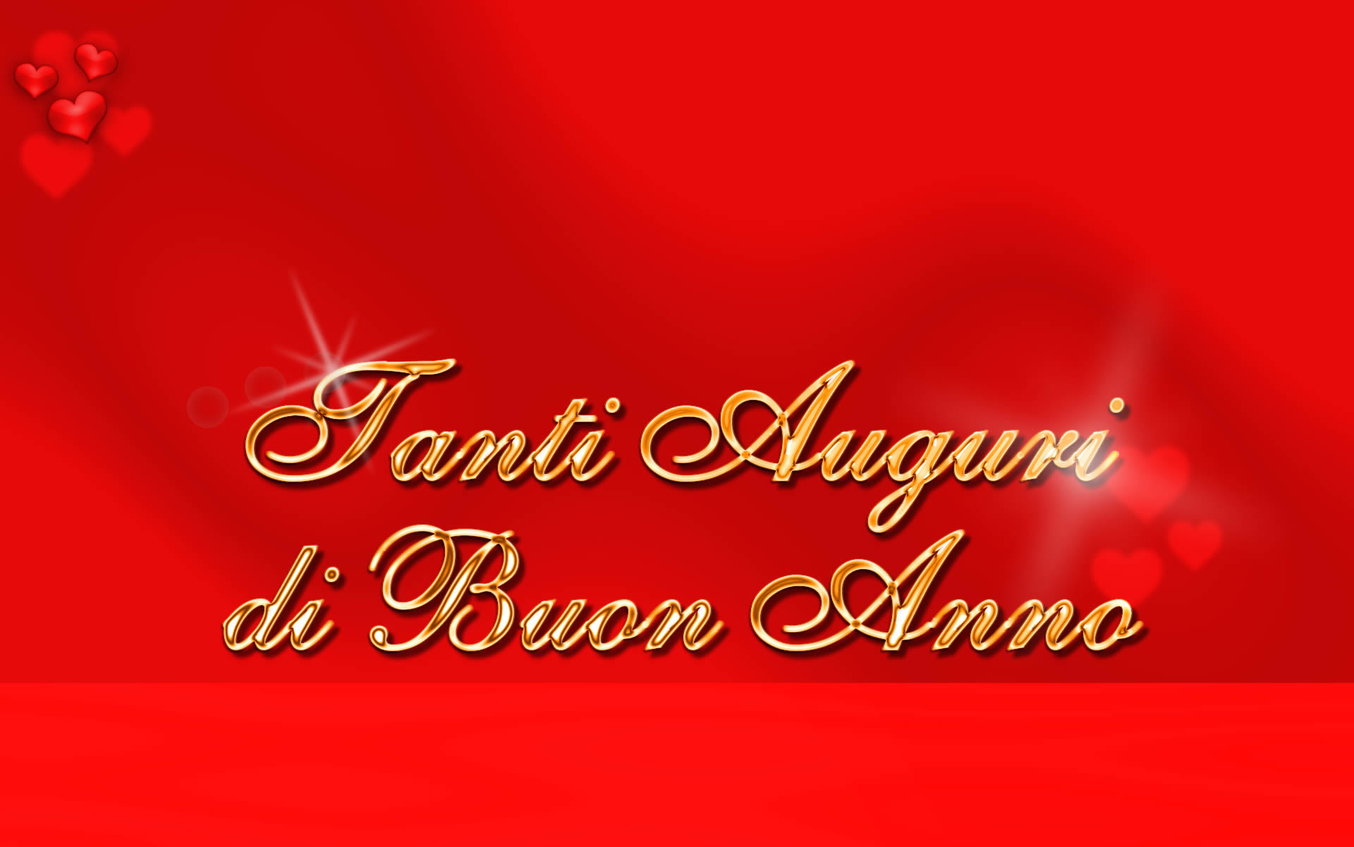 Tanti Auguri di Buon Anno, Rosso, Scritta oro, Full HD, wallpaper per portatile