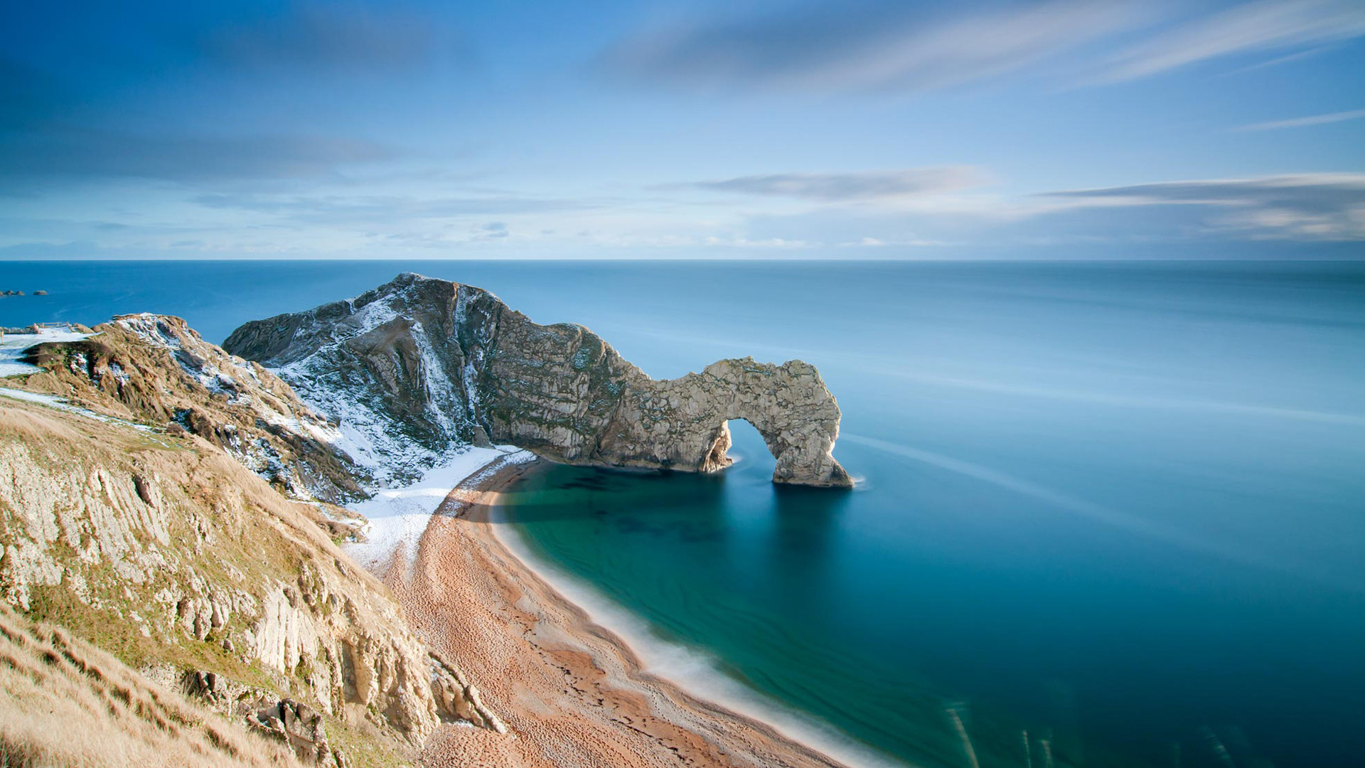 Durdle Door, Dorset, Arco naturale, Spiaggia, Mare, sfondo per il tuo desktop