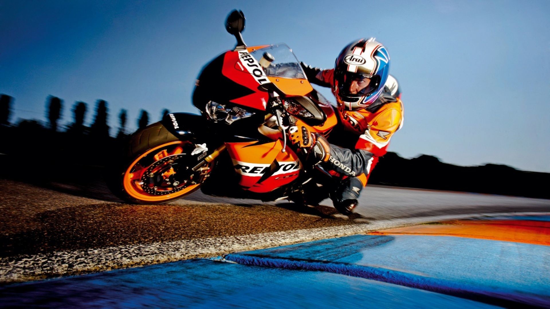 Honda RC213V, Repsol Honda, MotoGP, Piega, Pista, Full HD, sfondo per PC