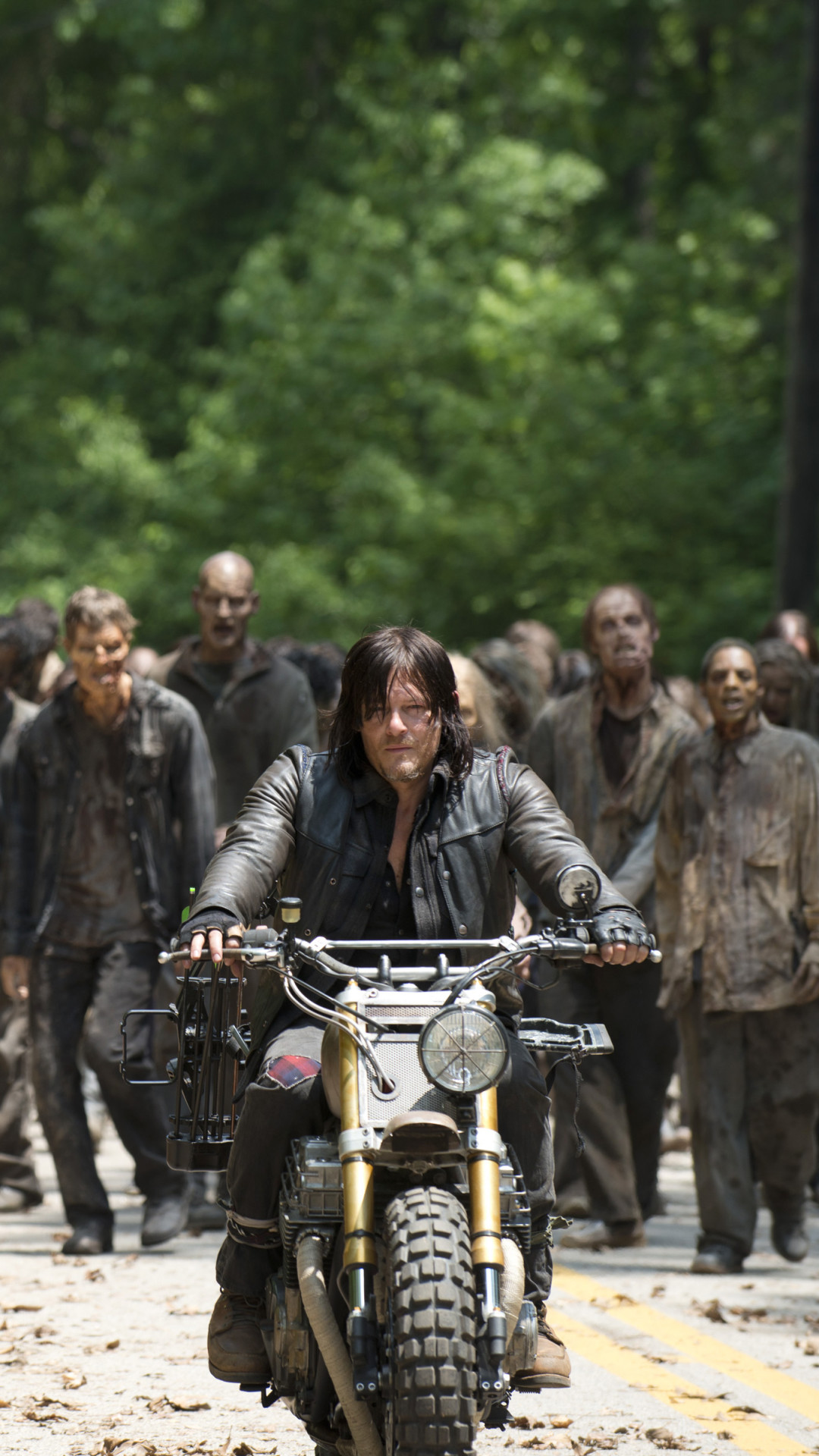Daryl Dixon, Norman Reedus, The Walking Dead, Moto, Zombie, Full HD, sfondo verticale per cellulare