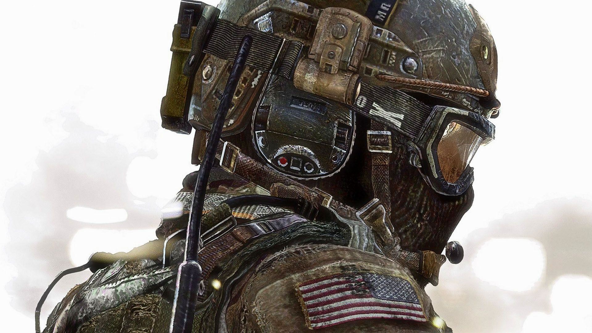 Call of Duty: Modern Warfare 2, Soldato, Bandiera degli Stati Uniti, Elmetto, sfondo 1080p
