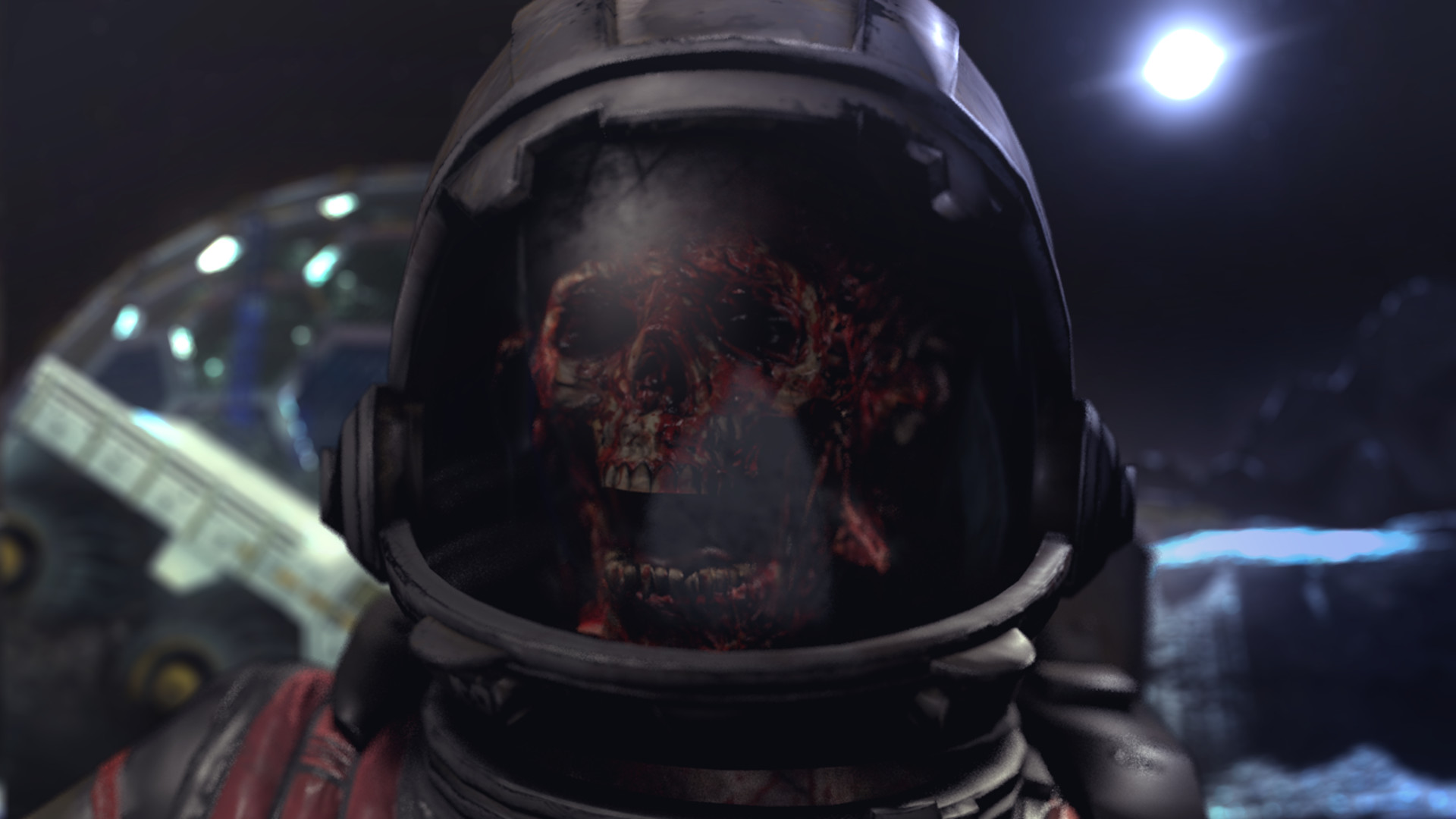 Zombi, Astronauta, Casco, Spazio, Horror, Full HD, sfondo per PC e portatile