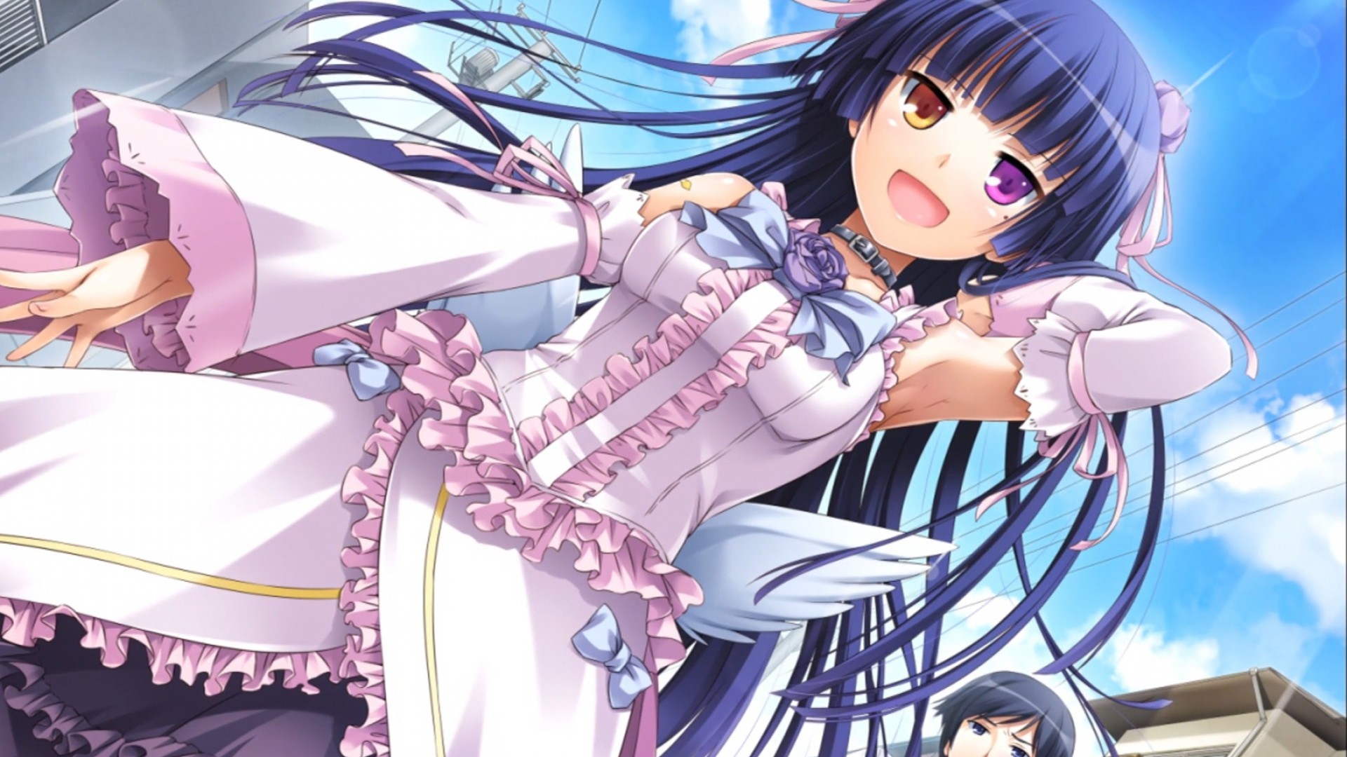 Kuroneko, Ruri Gokou, Oreimo, Gothic lolita, Cielo azzurro, Full HD 1080p, sfondo desktop