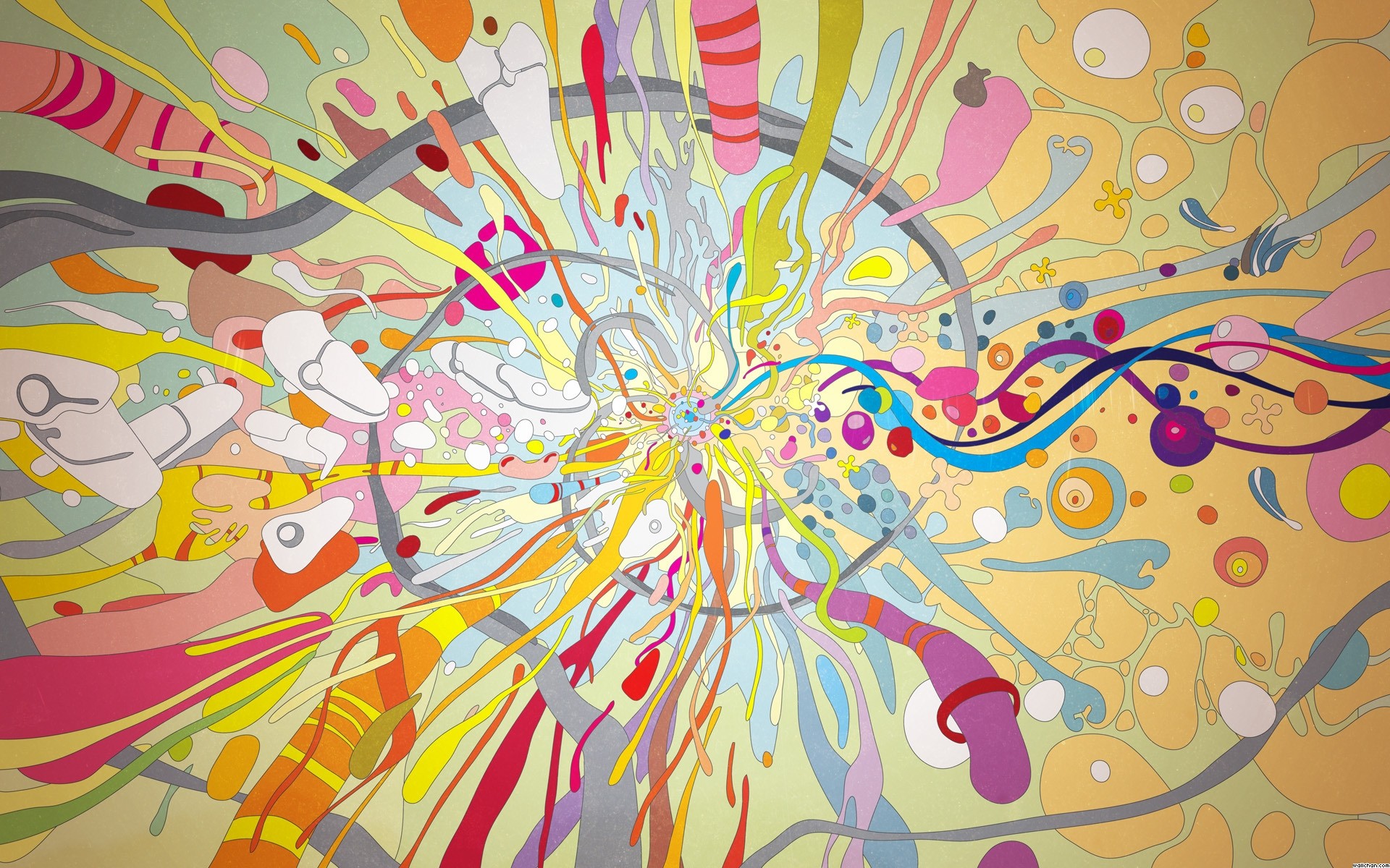 Esplosione di colori, Astratto, Linee, Illustrazione, 1920x1200, sfondo MacBook Pro