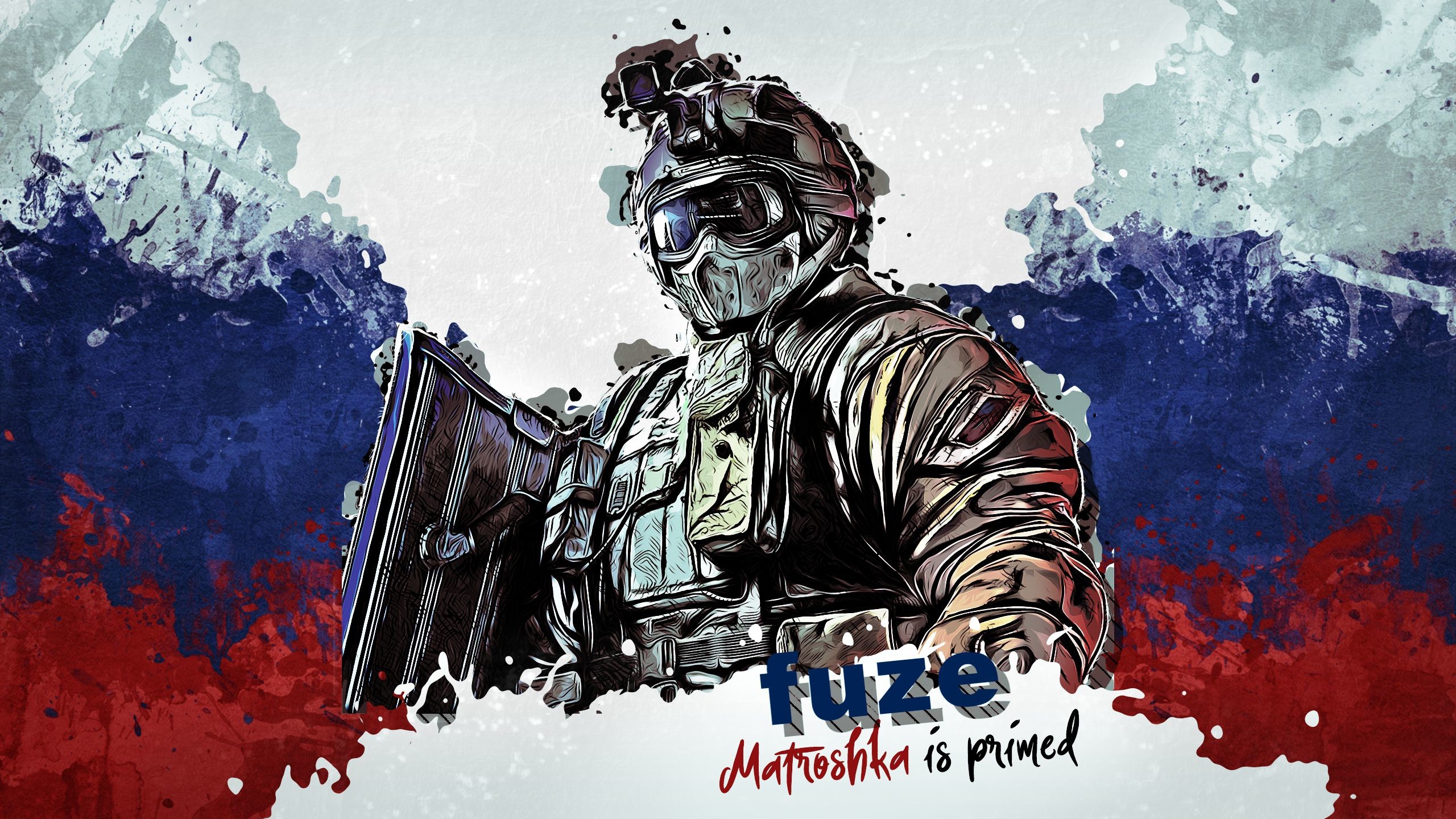 Rainbow Six Siege, Fuze, Matryoshka Is Primed, Bandiera russa, Spetsnaz, sfondo desktop 2560x1440