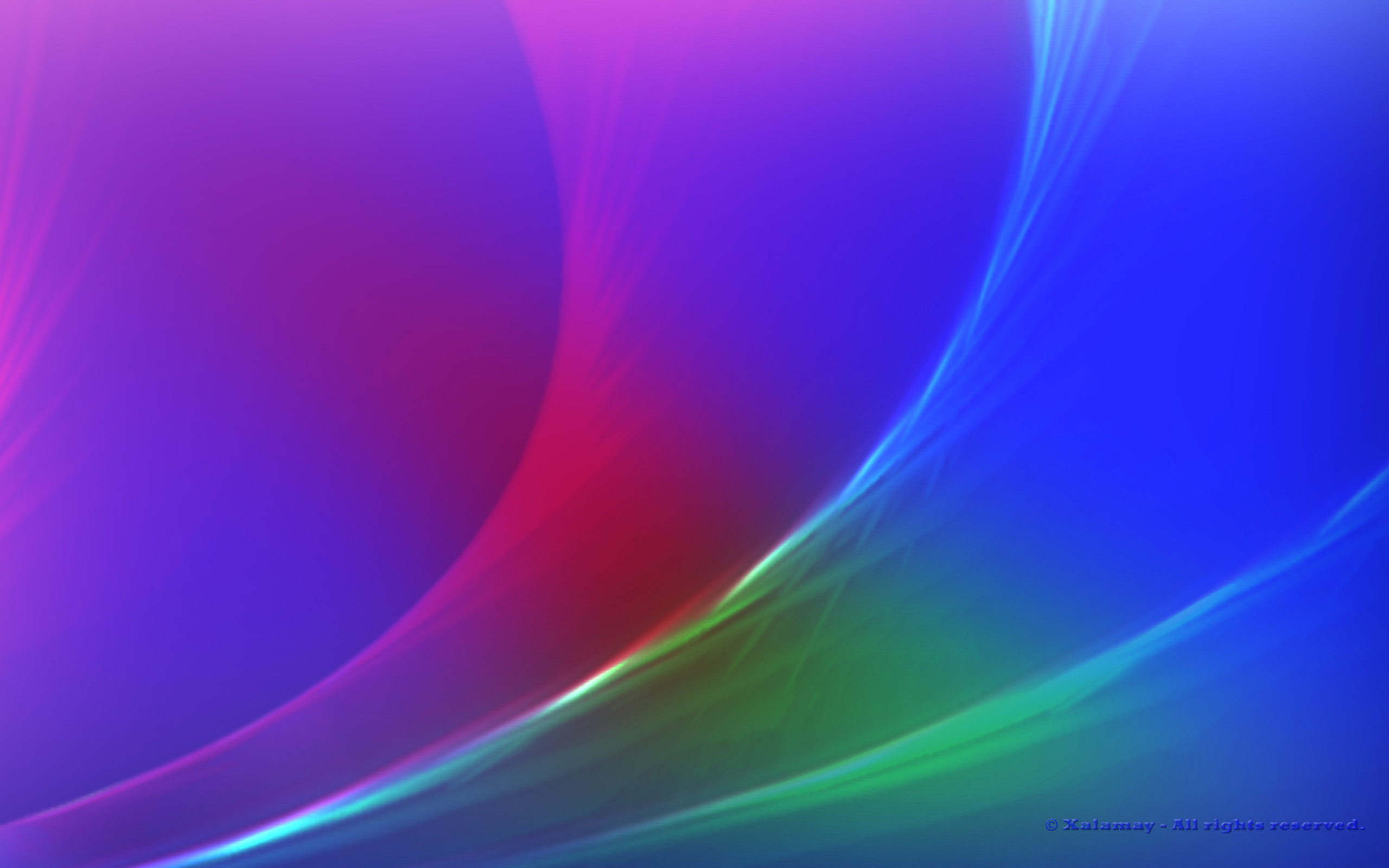 Onde, Blu e viola, Arte astratta, Curve, 2560x1600, sfondo MacBook Pro