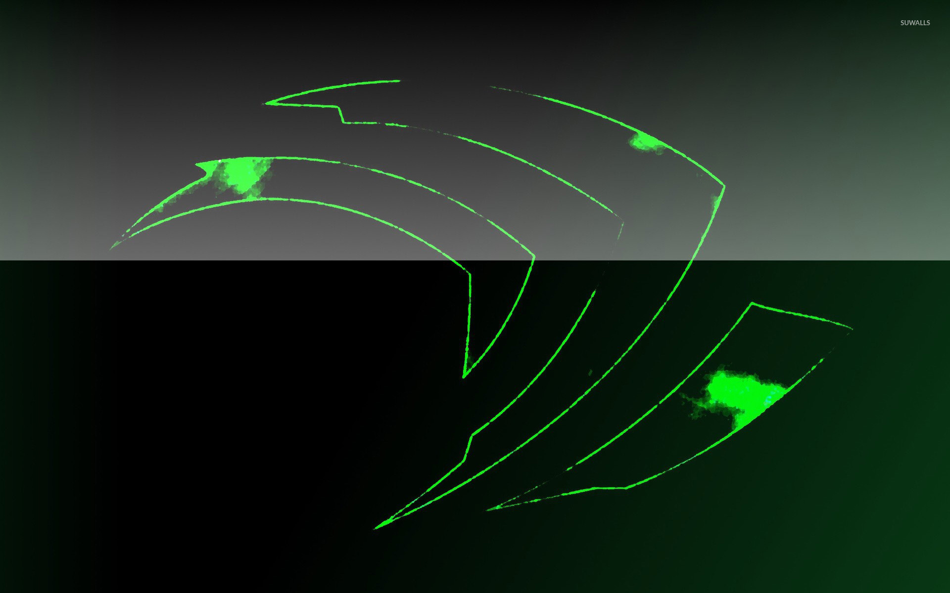 Logo Nvidia, Nvidia, Verde, Sfondo scuro, Full HD, wallpaper per PC