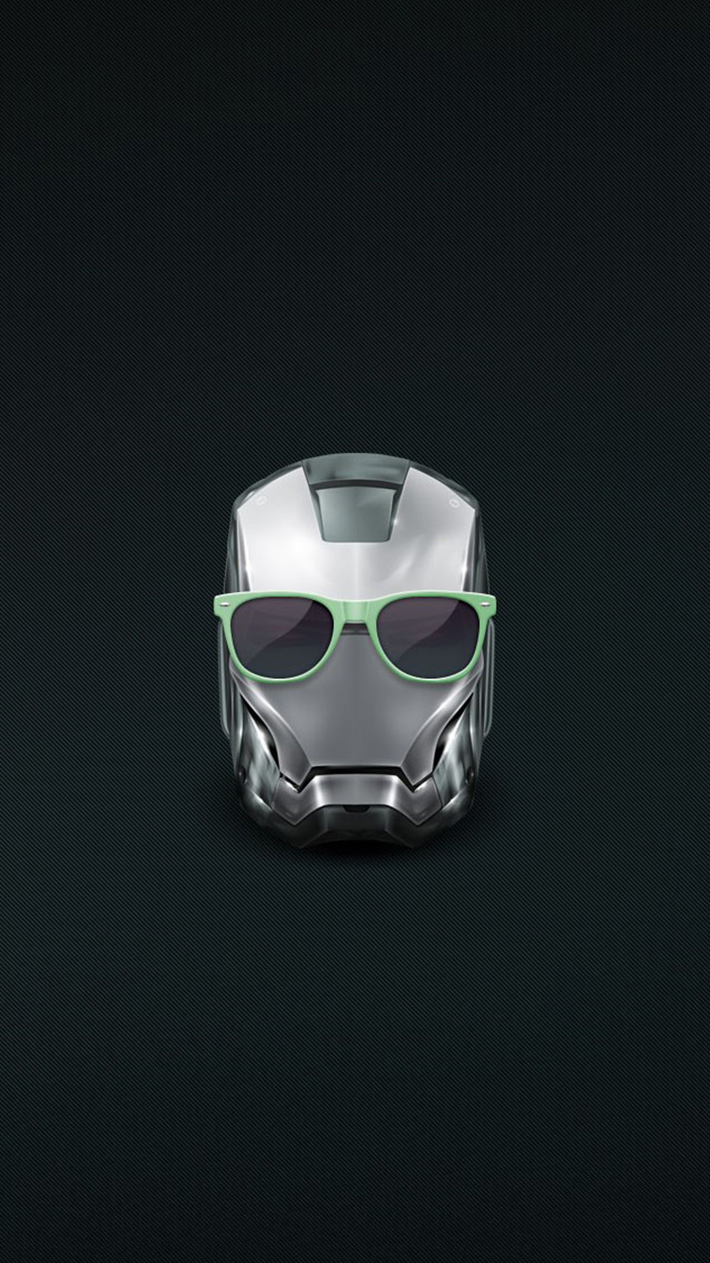 Iron Man, Casco, Occhiali da sole, Sfondo scuro, QHD+, schermata di blocco del cellulare
