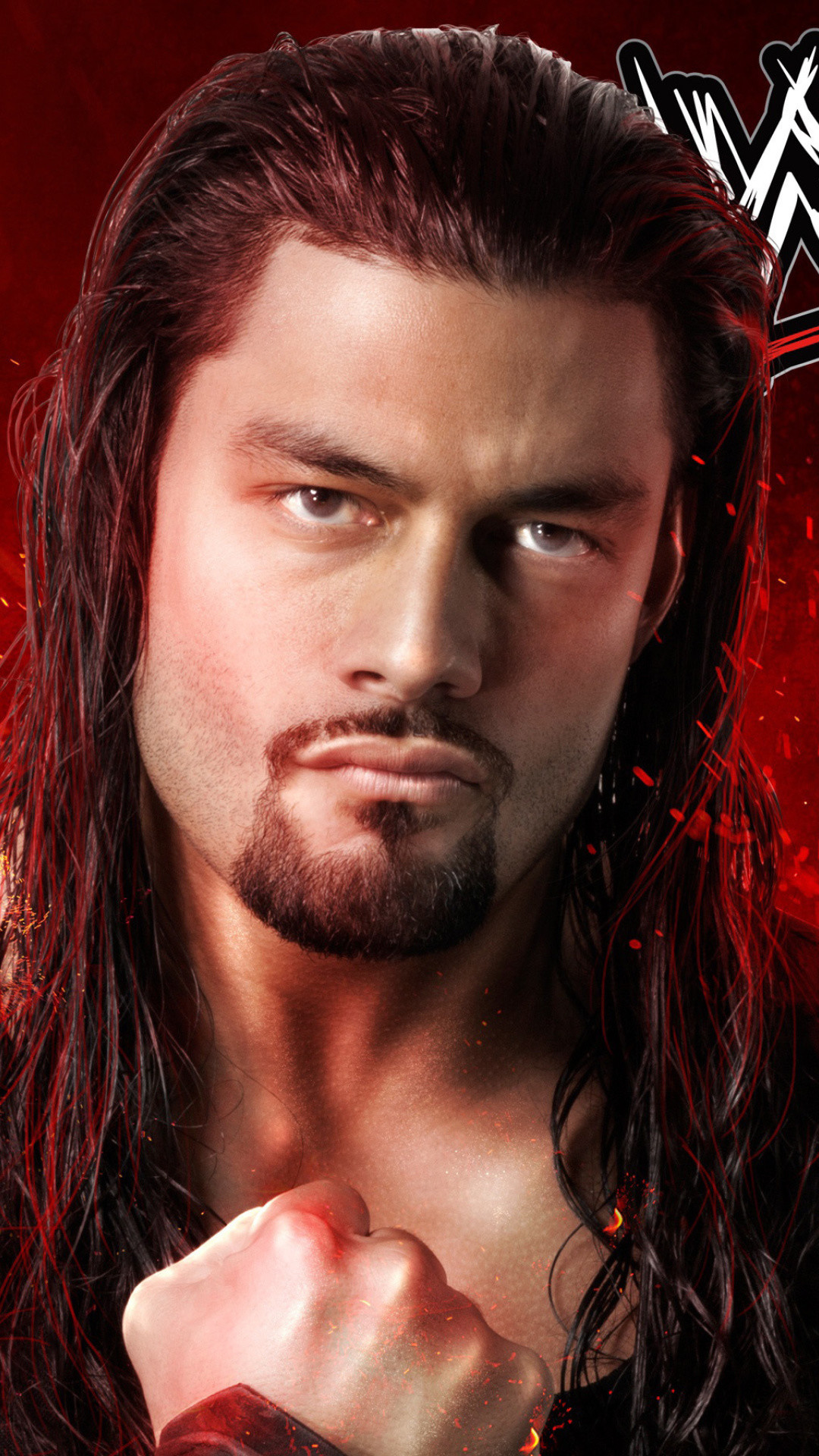 Roman Reigns, WWE, Primo piano, Rosso, 1080x1920, schermata di blocco iPhone