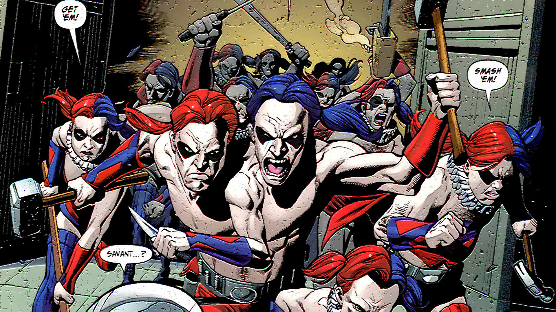 Harley Quinn, DC Comics, Fumetto, Folla, Full HD 1080p, sfondo desktop