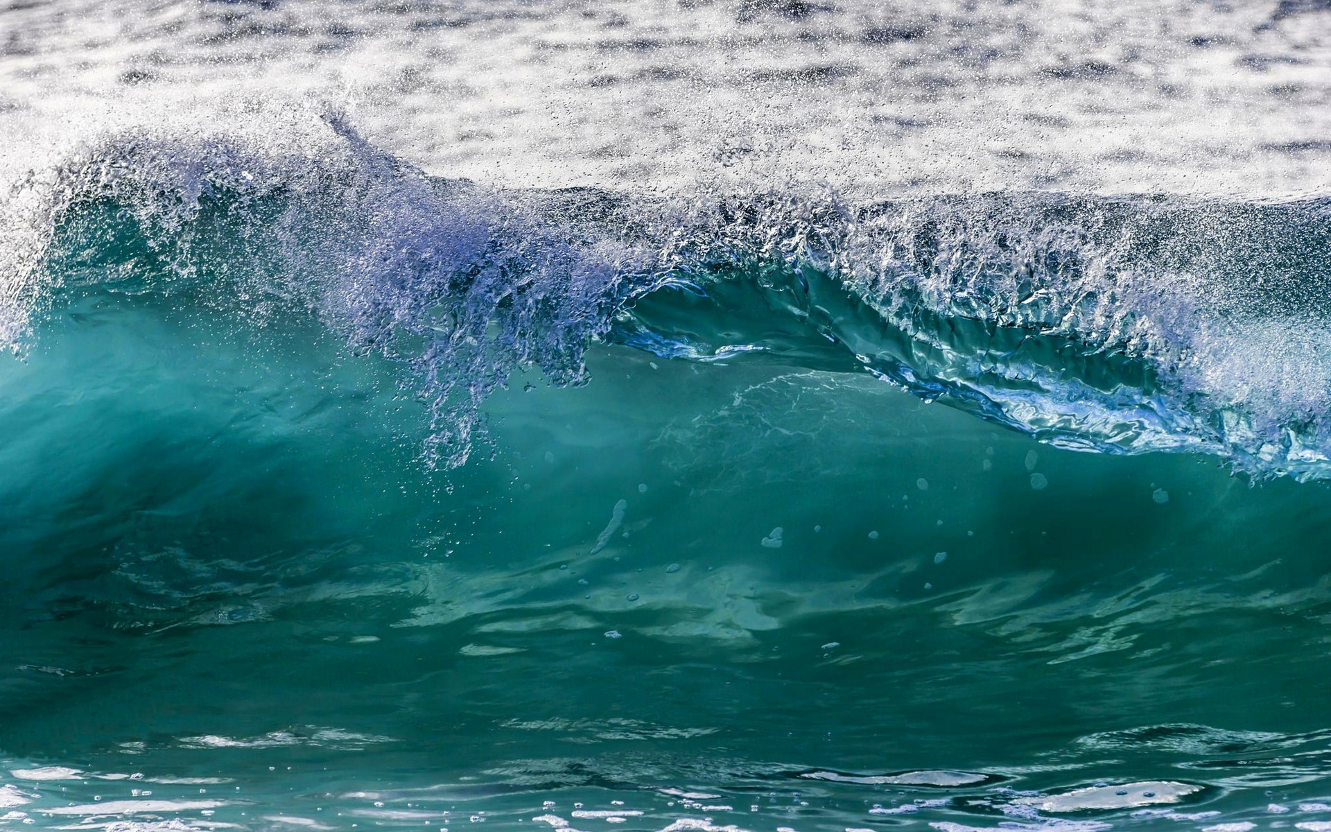 Onda, Mare, Schiuma, Verde acqua, Full HD, sfondo per PC e portatile