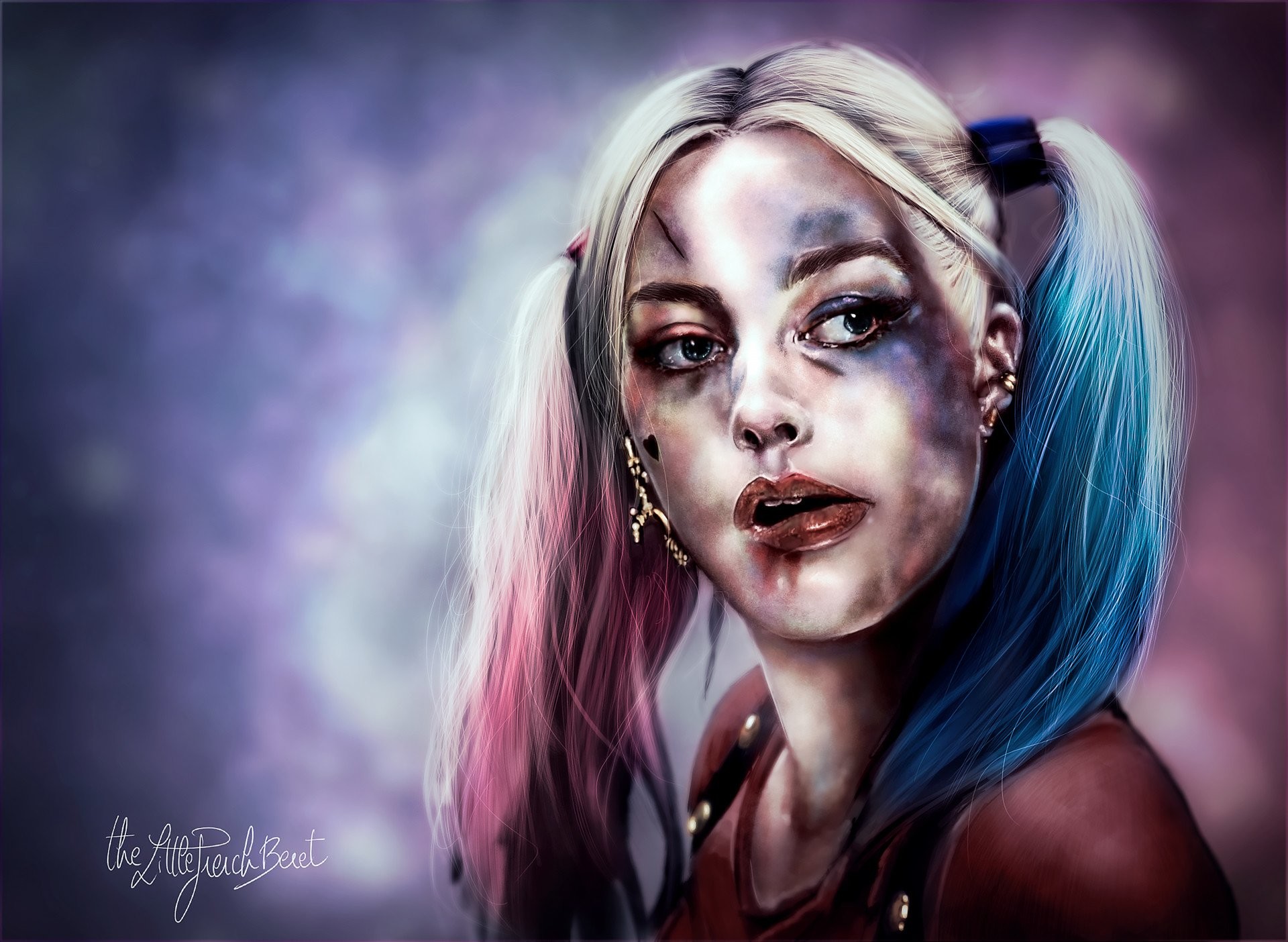 Harley Quinn, Margot Robbie, Suicide Squad, Ritratto, Full HD, sfondo Windows 11
