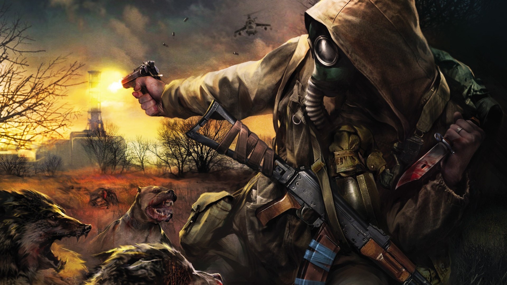 S.T.A.L.K.E.R., Stalker, Maschera antigas, Zona, 1920x1080, immagine di sfondo