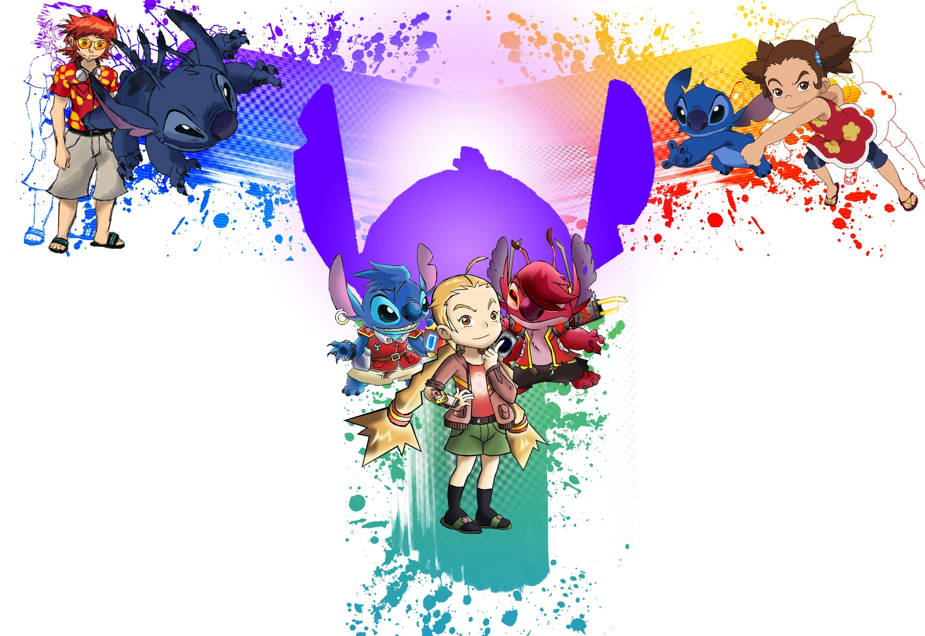 Stitch, Stitch!, Yuna, Anime, Schizzi, 2K, wallpaper desktop