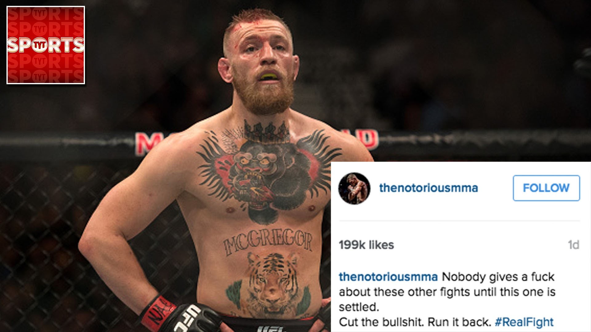 Conor McGregor, Instagram, Tatuaggi, UFC, 16:9 Full HD, wallpaper widescreen
