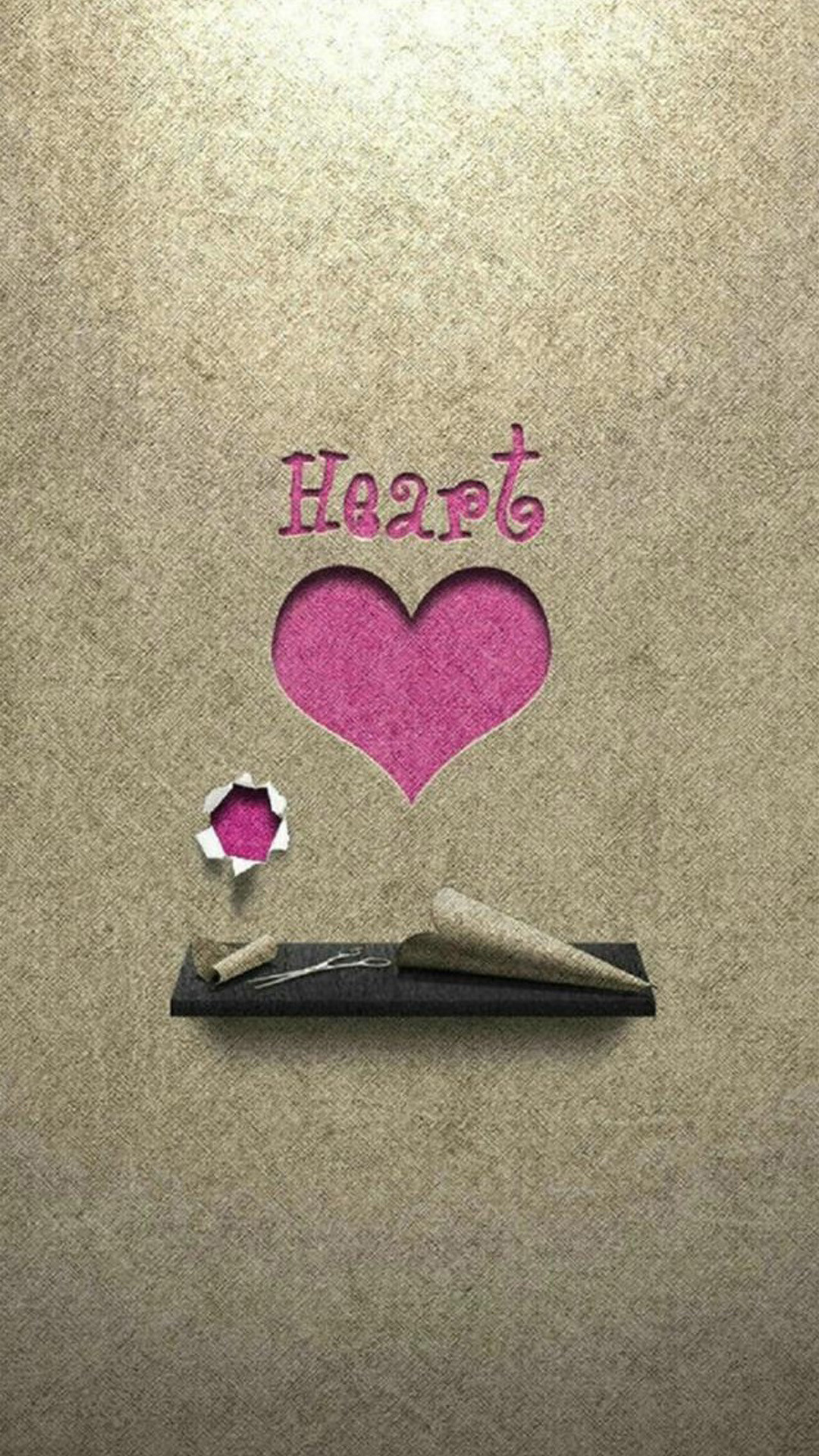 Cuore rosa, Libro, Illustrazione, sfondo per iPhone e Android