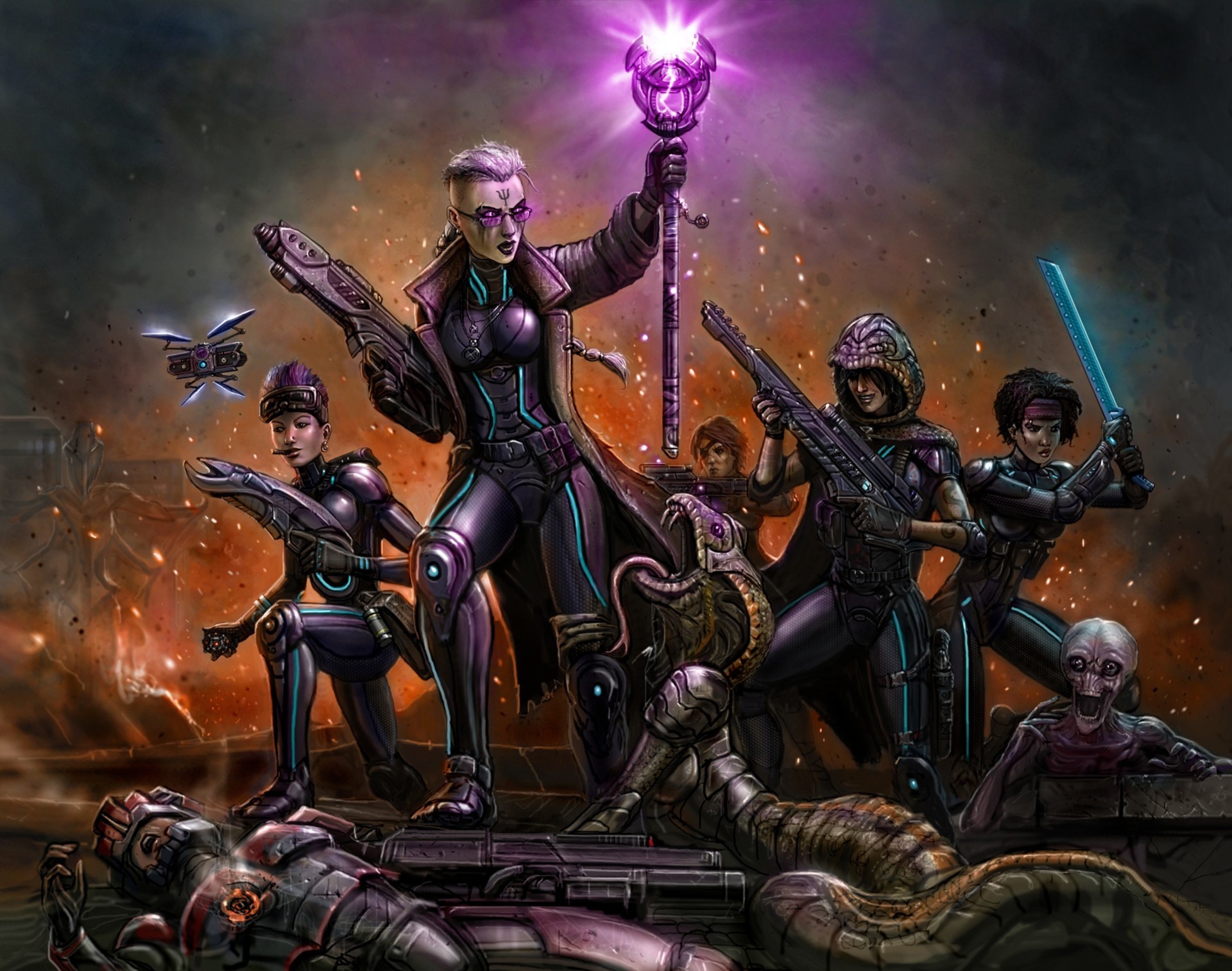 Mass Effect, Squadra, Battaglia, Fantascienza, Full HD, sfondo per PC
