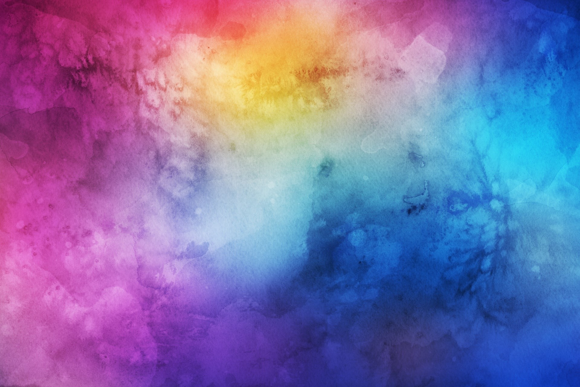 Acquerello, Sfumature, Viola, Blu, Giallo, Full HD, wallpaper desktop