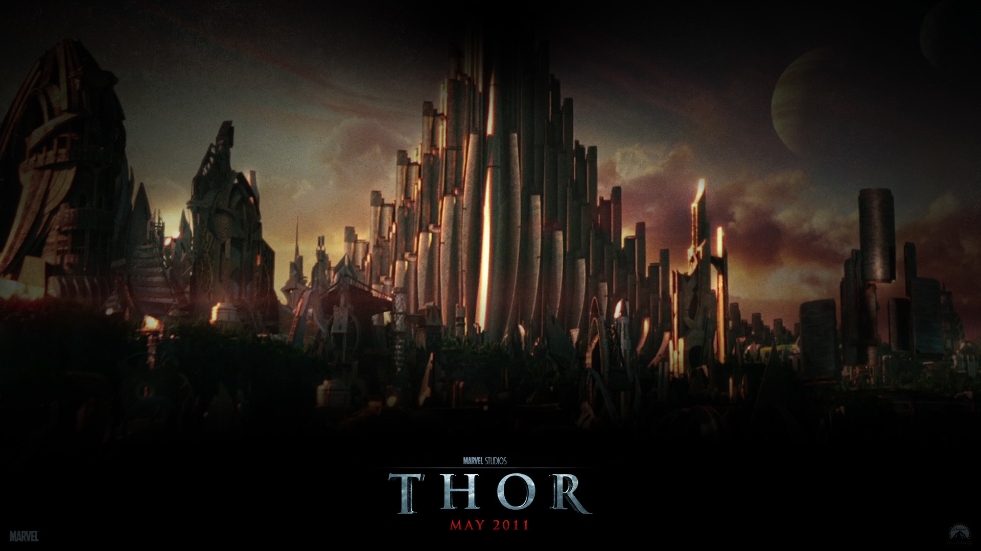 Asgard, Thor, Marvel, Poster, Tramonto, Full HD, sfondo per portatile