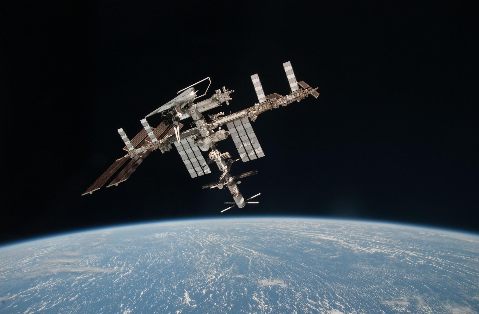 Stazione Spaziale Internazionale, ISS, Terra, Orbita, Full HD, sfondo per PC