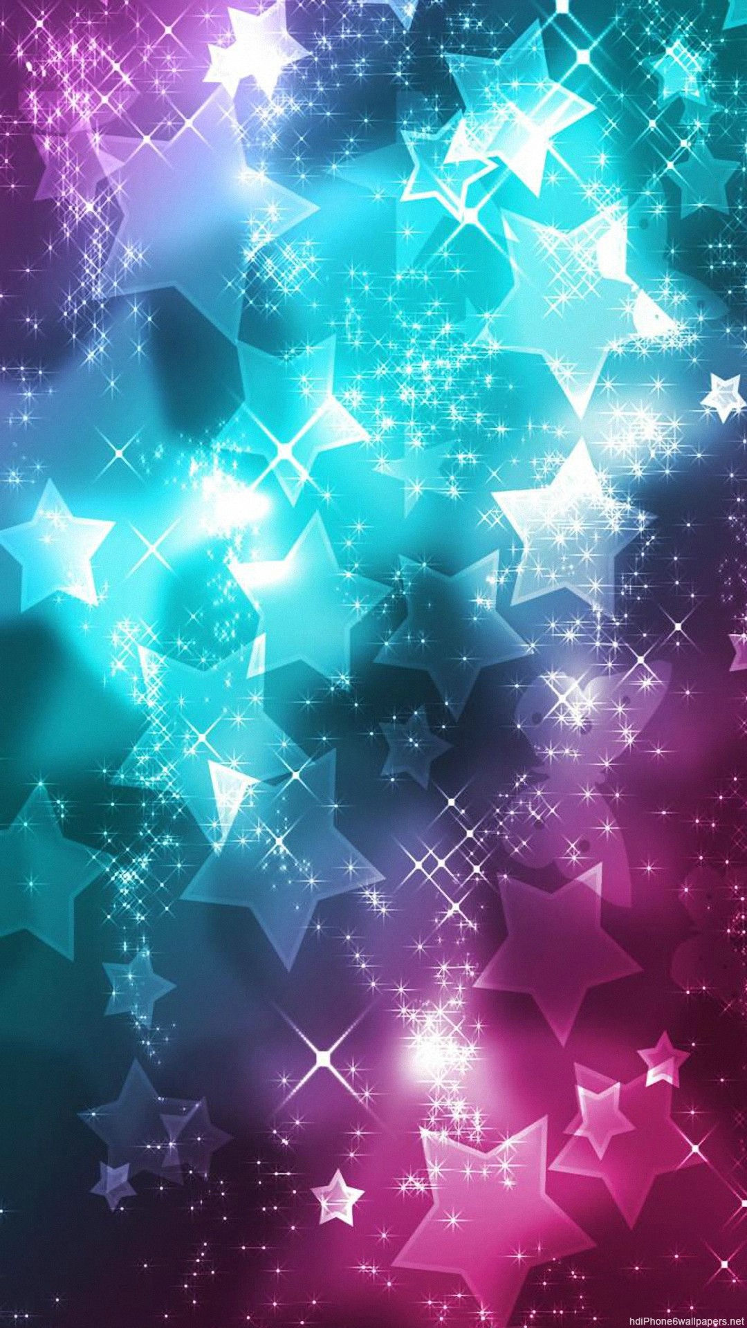 Stelle, Bokeh, Azzurro, Rosa, wallpaper iPhone 6