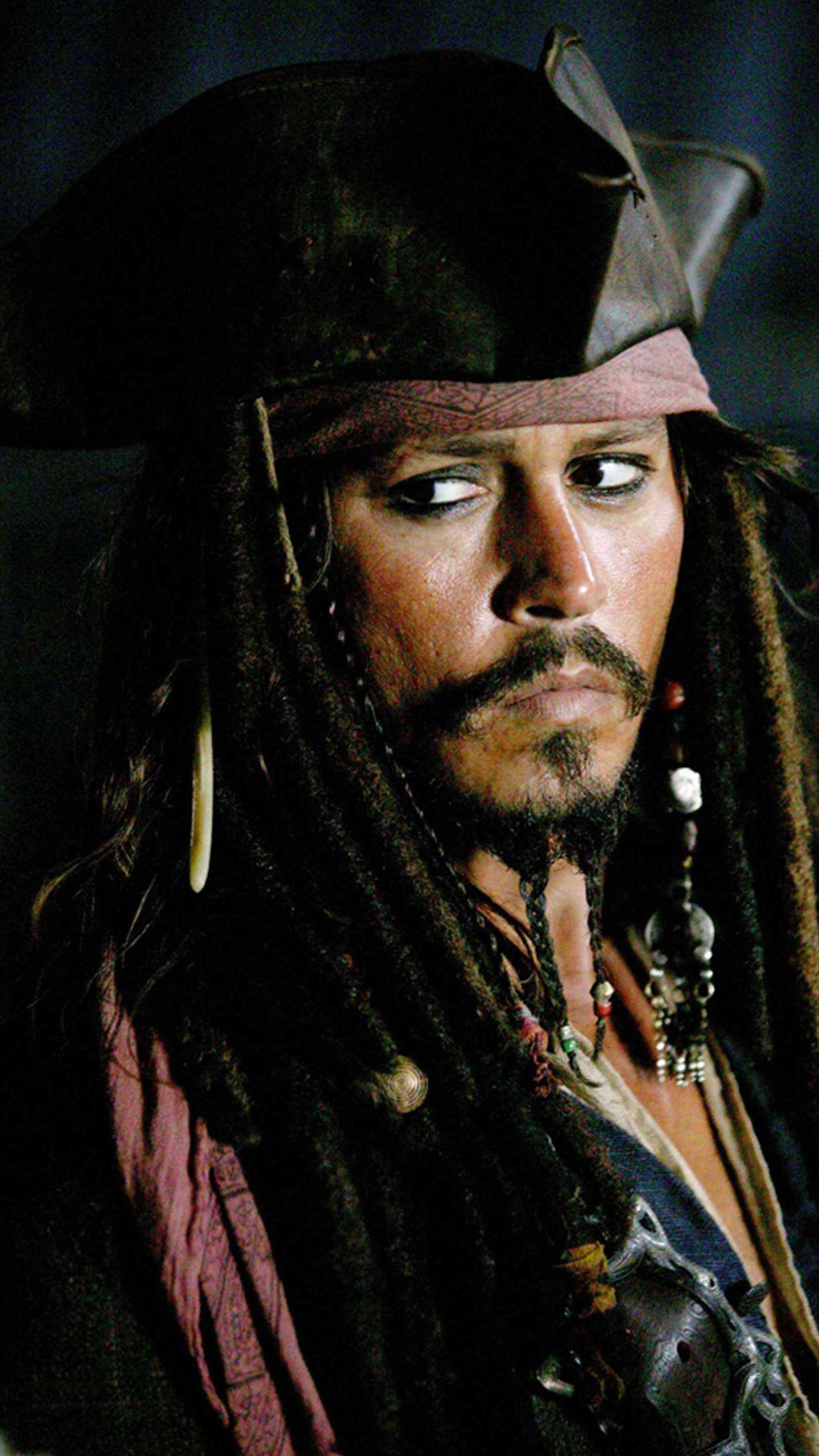 Jack Sparrow, Johnny Depp, Pirati dei Caraibi, Tricorno, QHD+, sfondo per iPhone e Android
