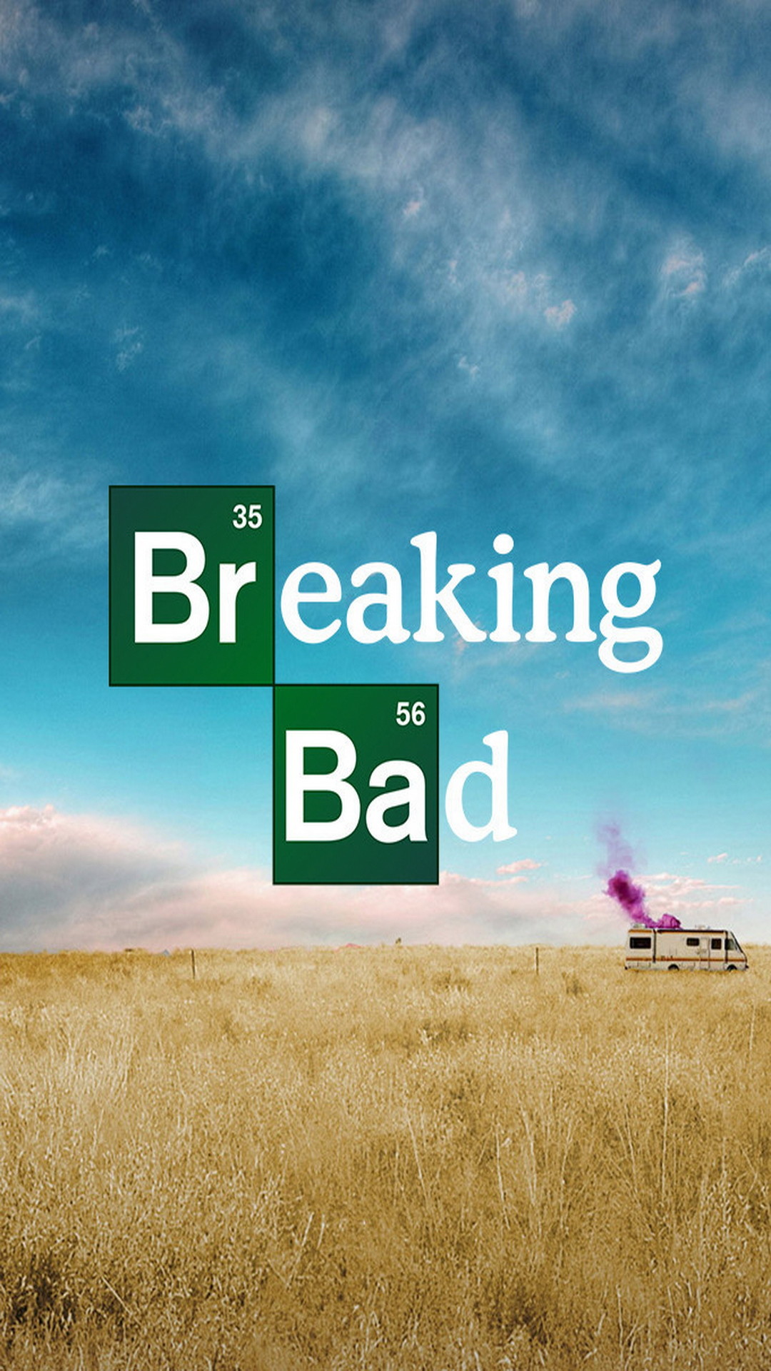 Breaking Bad, Logo, Camper, Deserto, Cielo azzurro, Full HD, sfondo per smartphone