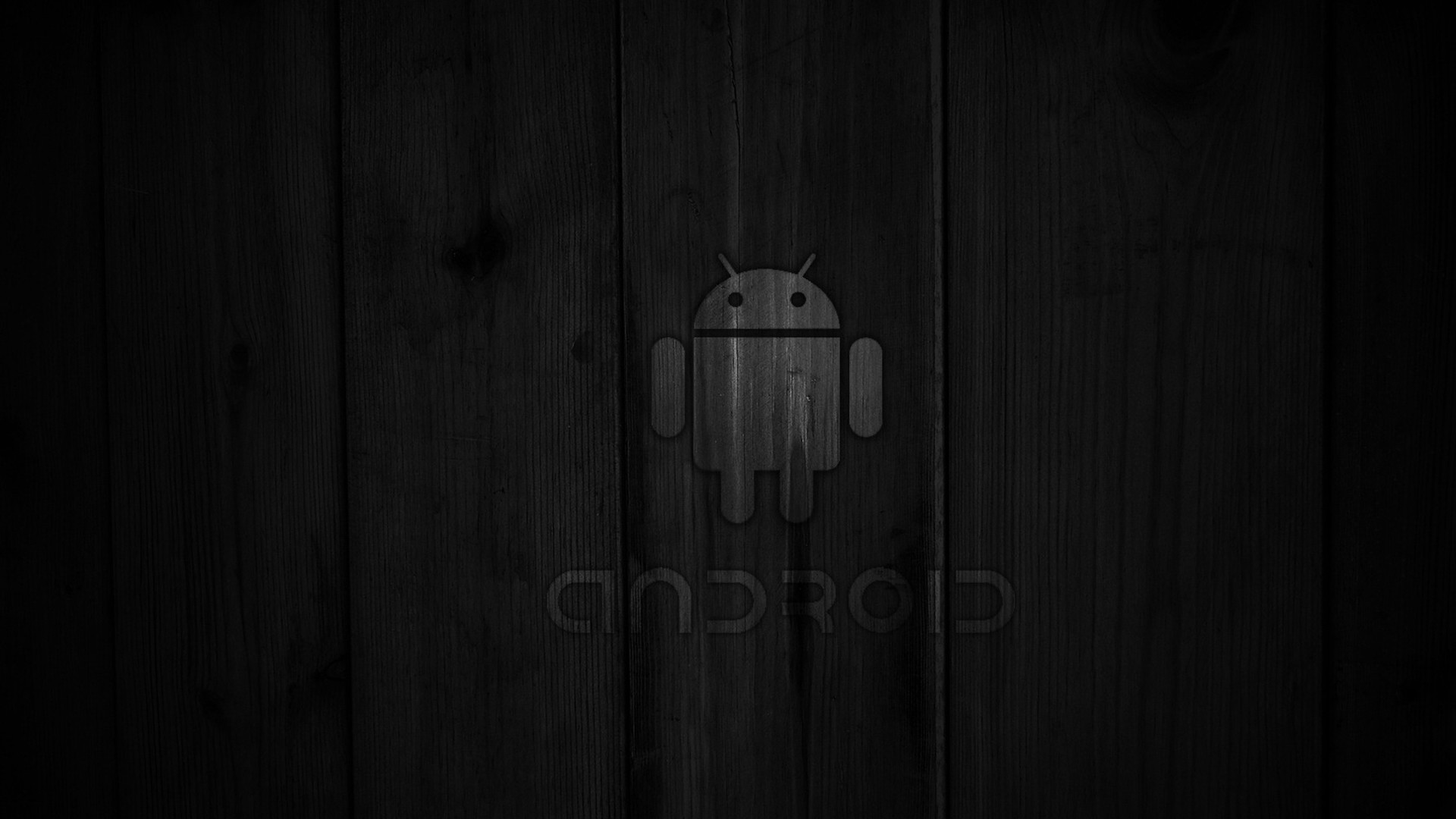 Logo Android, Android, Legno scuro, 16:9 Full HD, sfondo widescreen