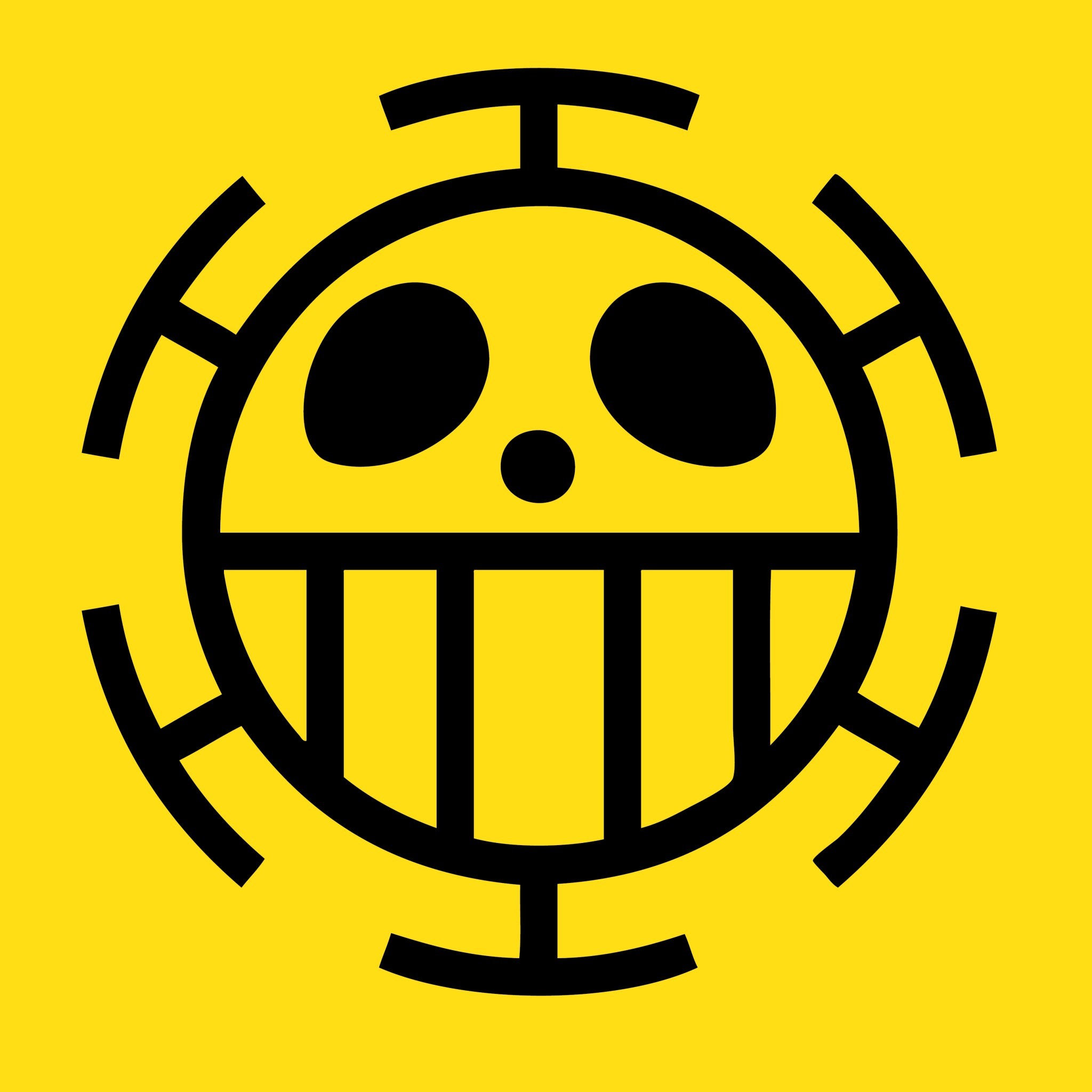 Jolly Roger dei Pirati Heart, Sfondo giallo, Simbolo, Full HD, schermata di blocco iPad