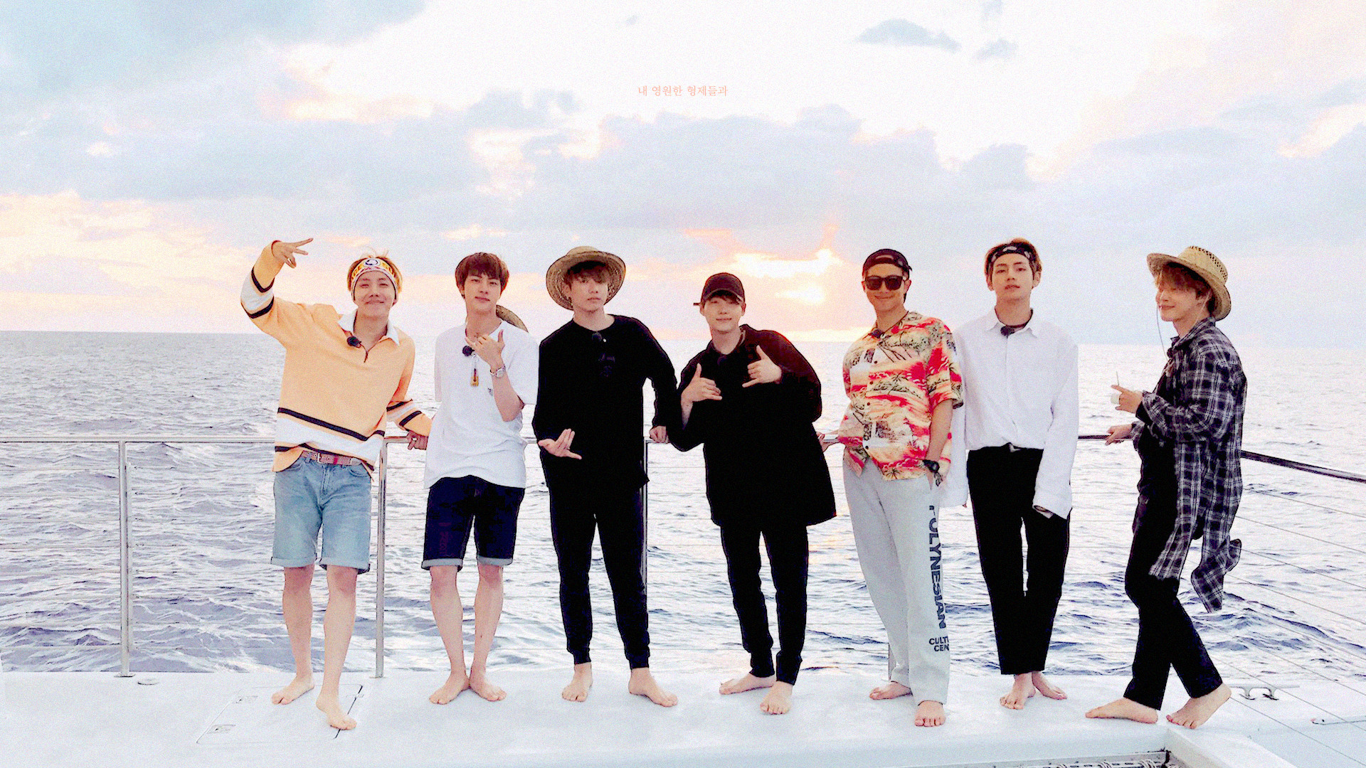 BTS, Mare, Gruppo, Estate, 1920x1080, sfondo per PC