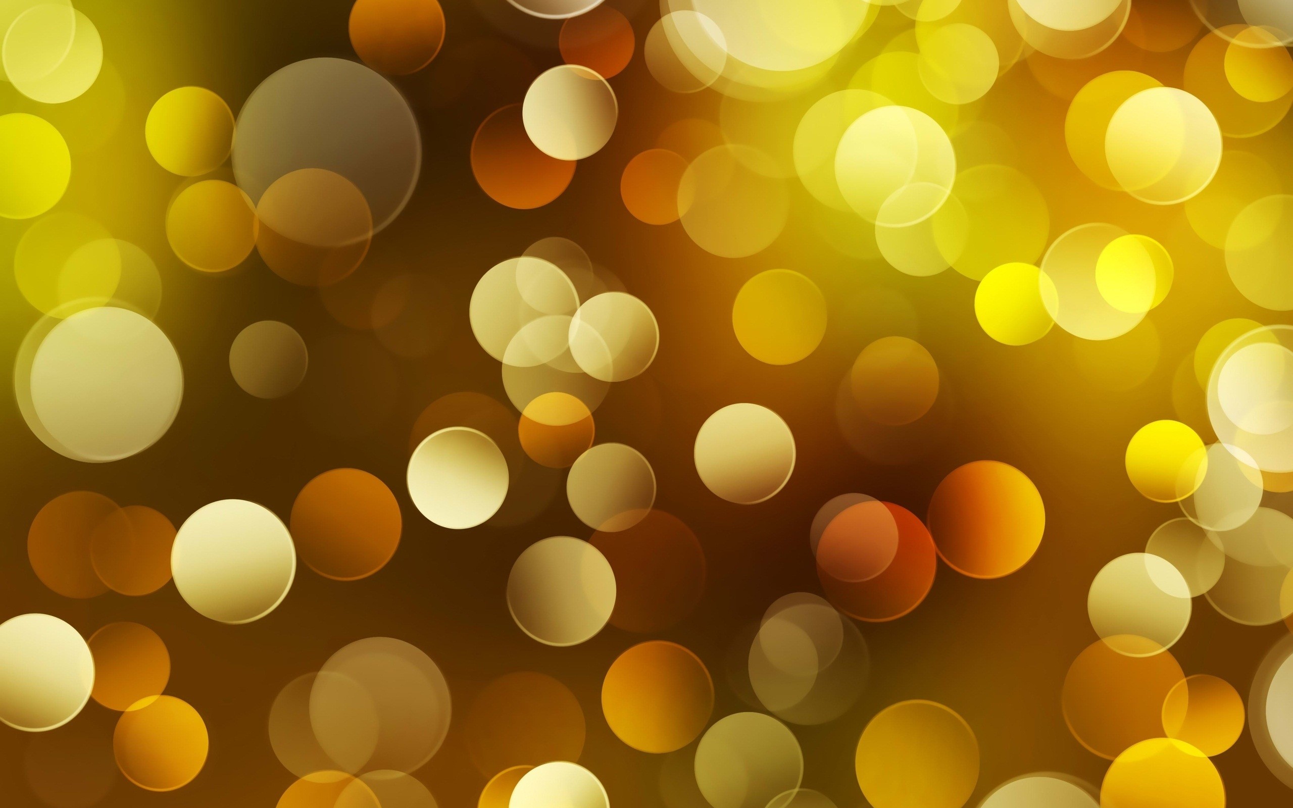 Bokeh, Oro, Luci sfocate, 2K, sfondo per portatile