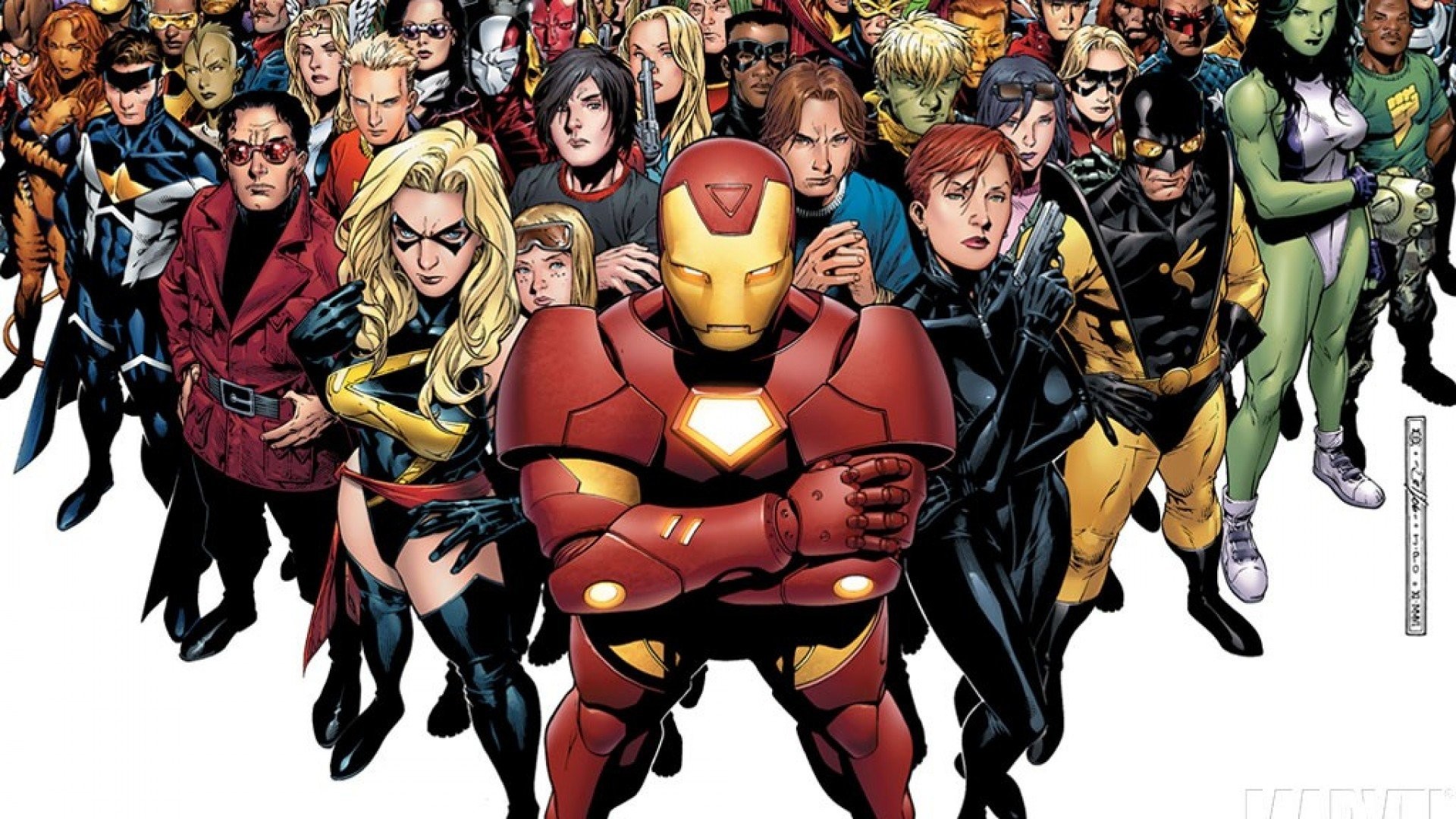 Avengers, Iron Man, Ms. Marvel, She-Hulk, Fumetto, Full HD, sfondo desktop