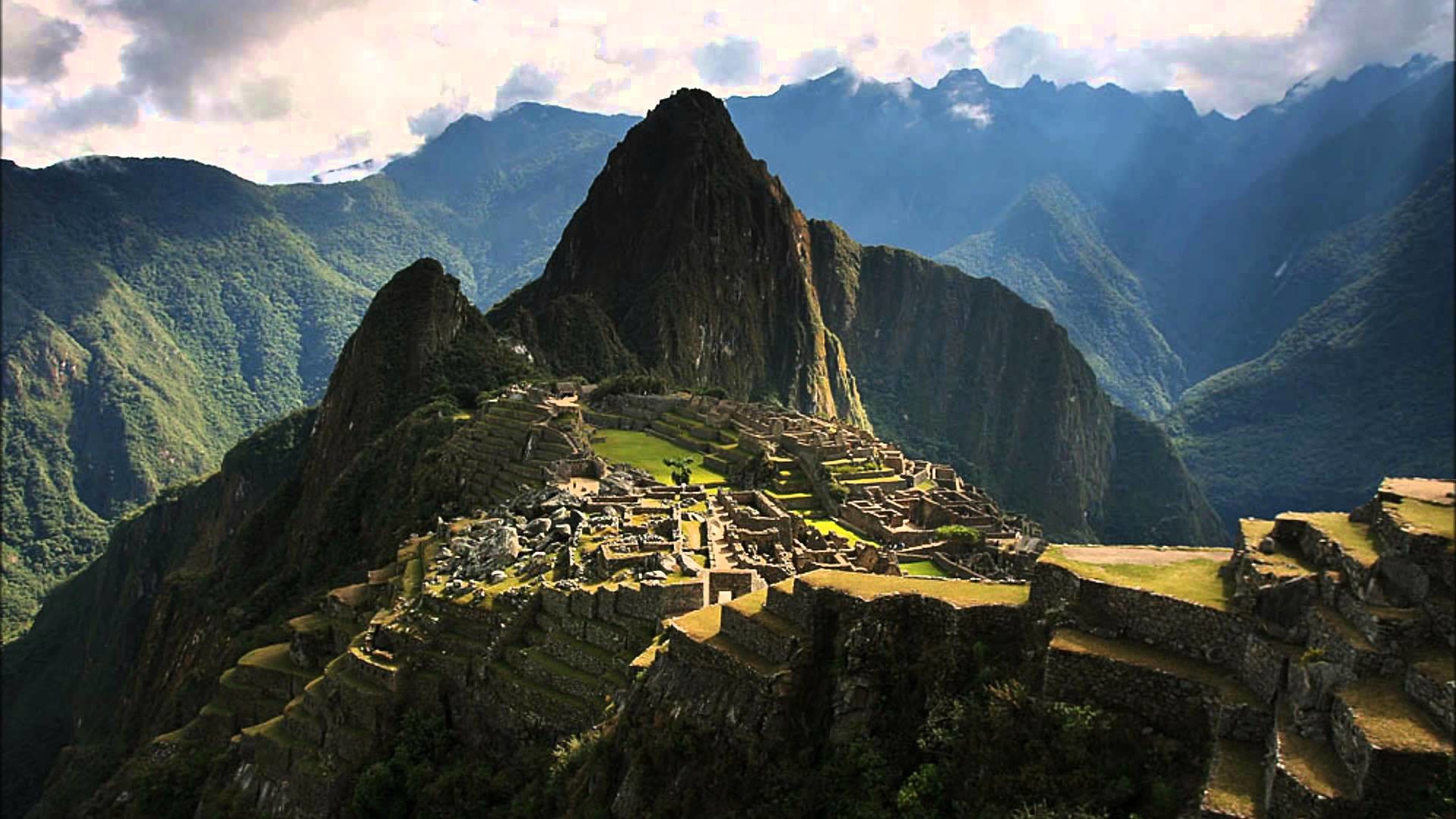 Machu Picchu, Huayna Picchu, Perù, Ande, 16:9 Full HD, sfondo widescreen