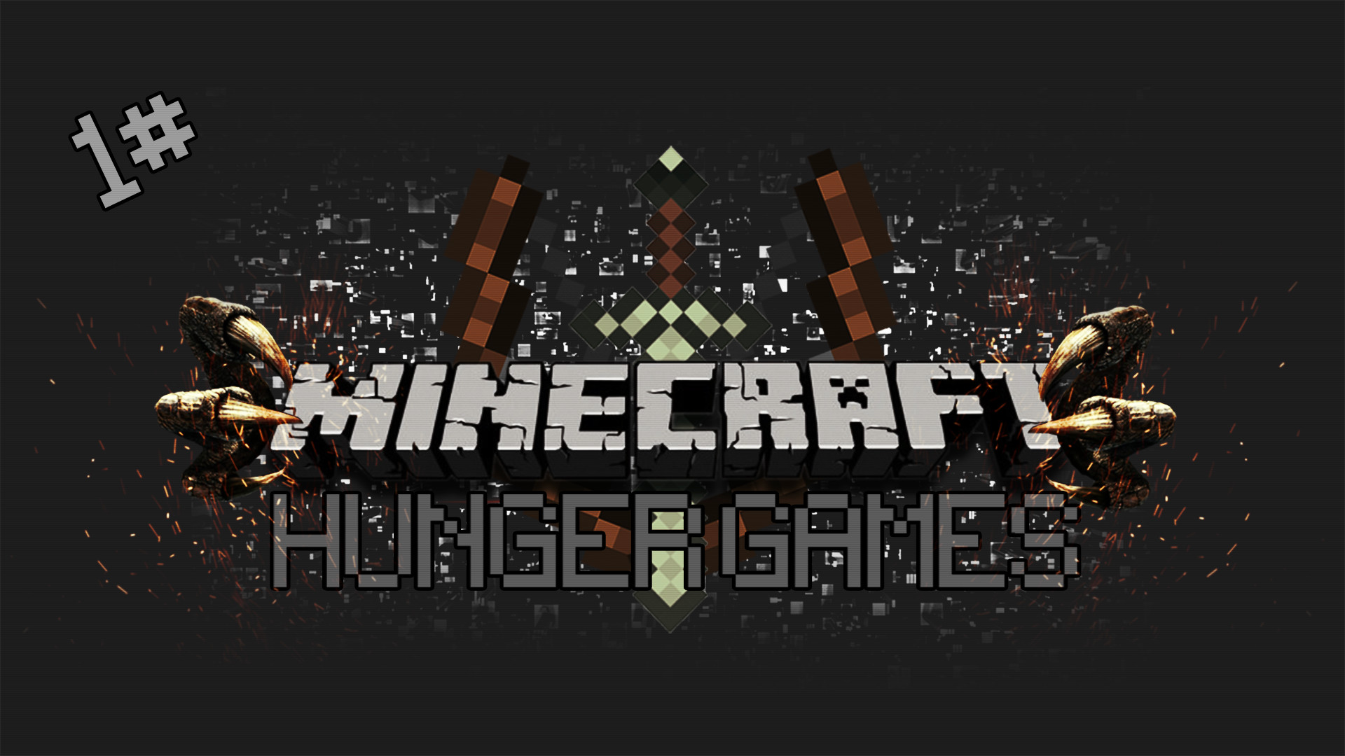 Minecraft, Hunger Games, Logo, 16:9 Full HD, wallpaper widescreen