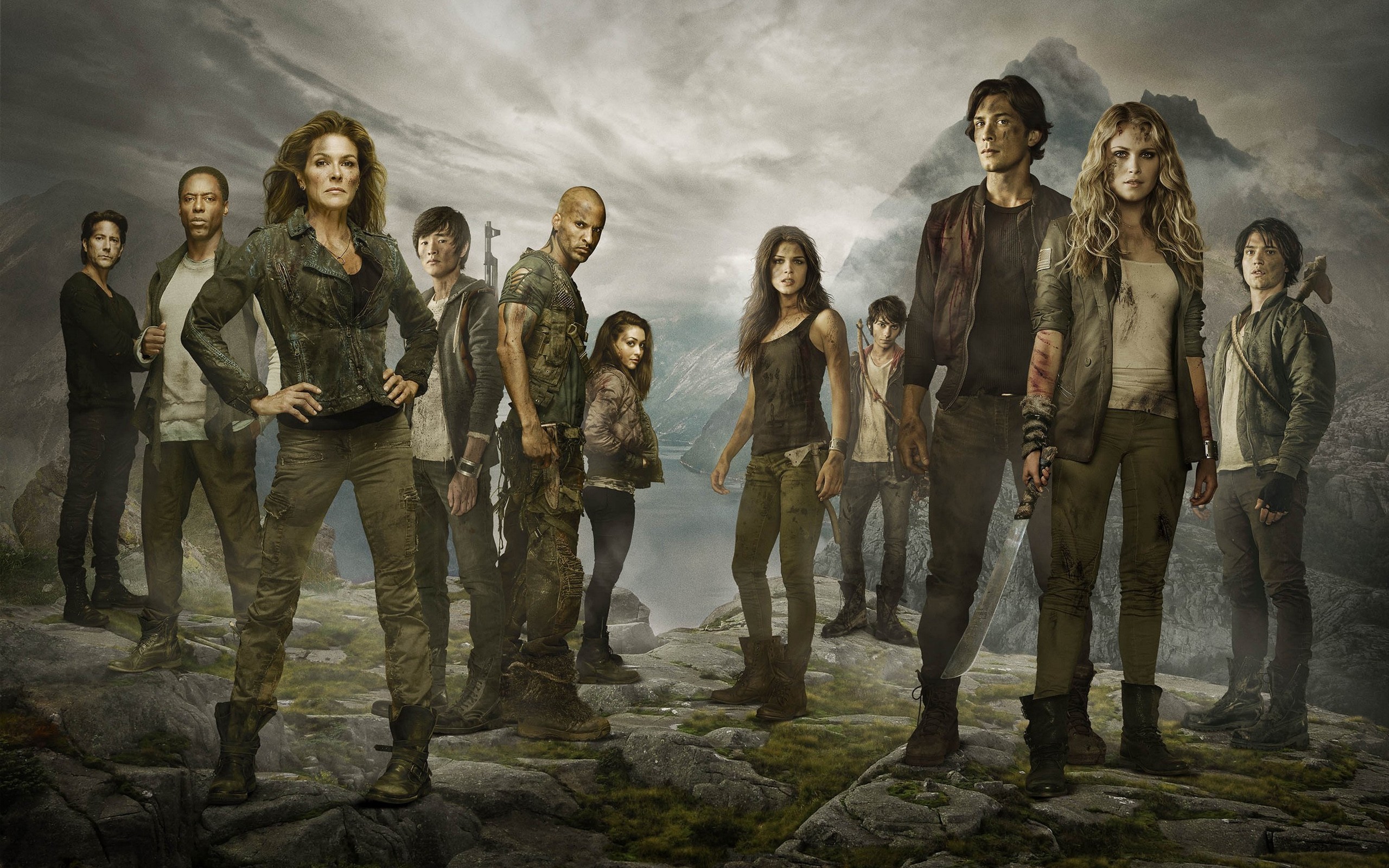The 100, Cast, Foto di gruppo, Terra, 2560x1600, immagine di sfondo