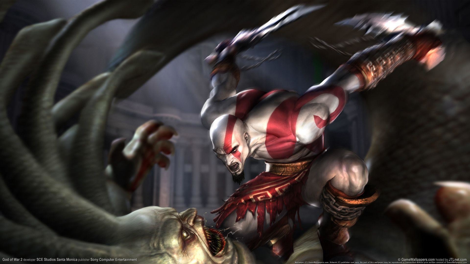 Kratos, God of War III, Idra, Battaglia, Full HD, sfondo Windows 11