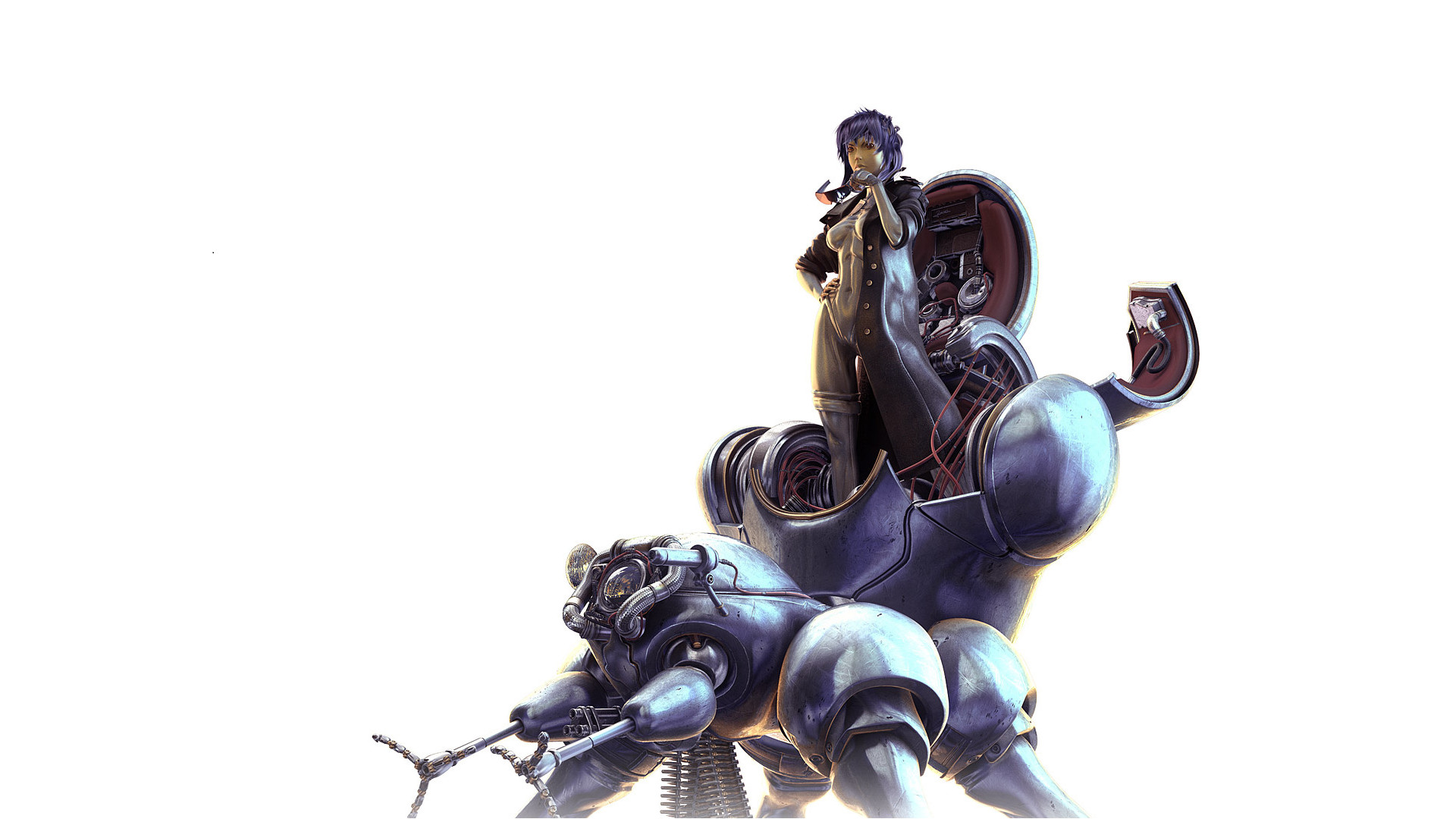 Motoko Kusanagi, Tachikoma, Ghost in the Shell: Stand Alone Complex, sfondo per portatile