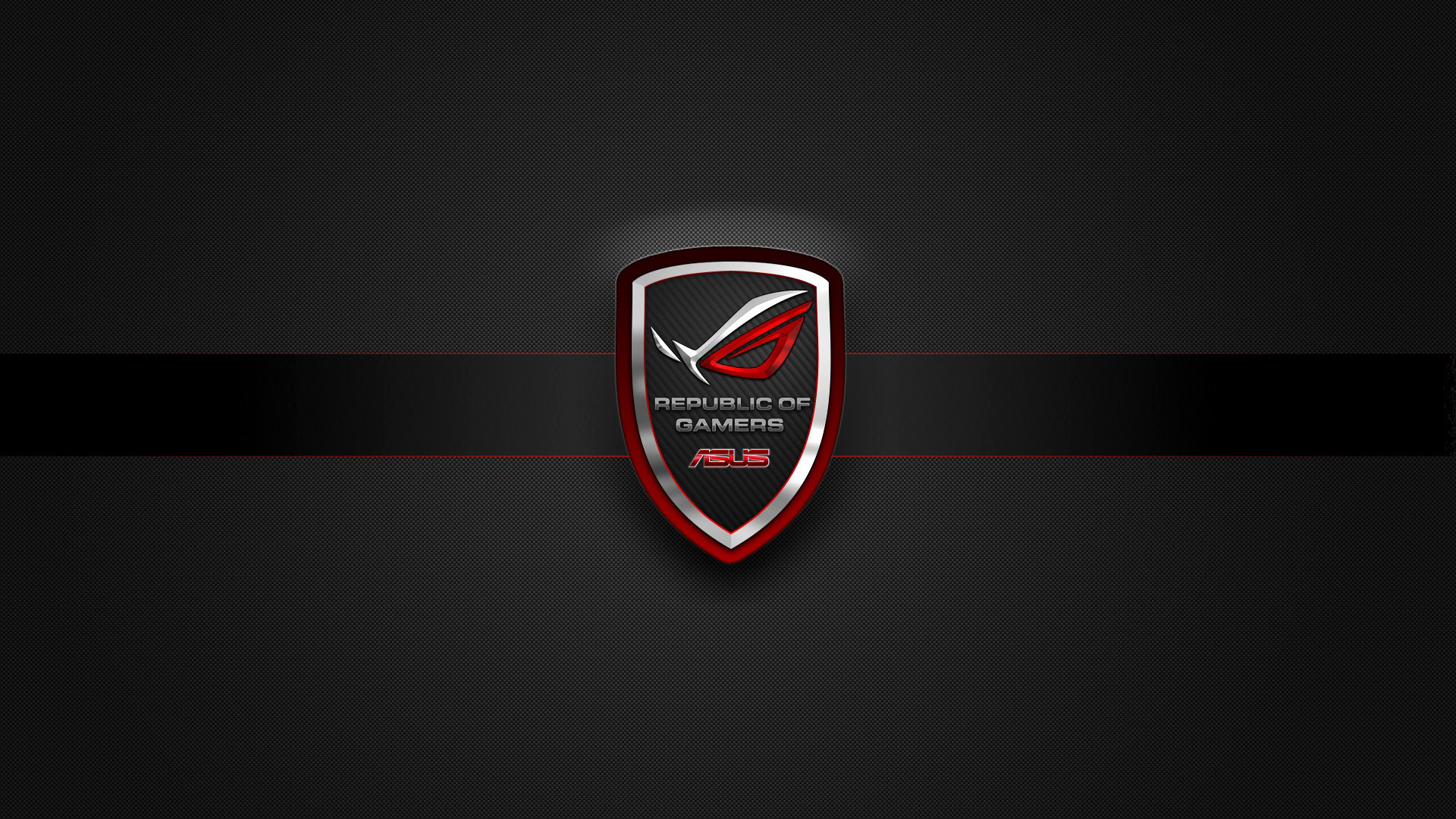 ASUS ROG, Scudo, Logo, Sfondo scuro, Full HD, wallpaper per computer