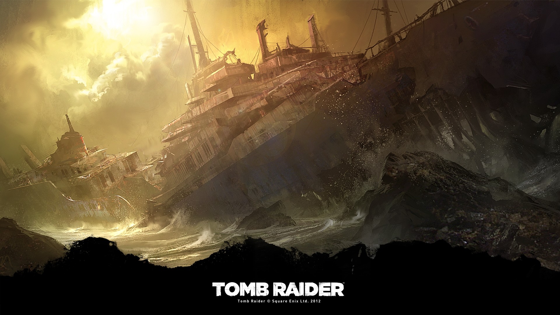 Tomb Raider (2013), Nave naufragata, Yamatai, Tramonto, Full HD, sfondo per portatile